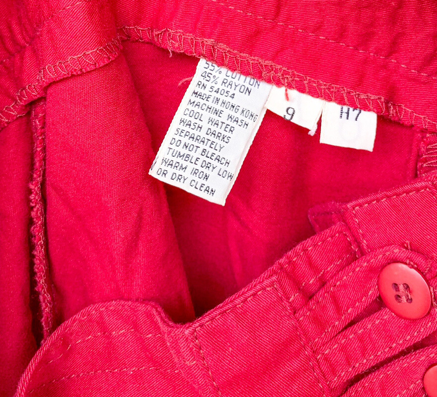 Vintage Deadstock Bugle Boy Maroon Red High Waist Pleated 80s 54054 Pants NWT
