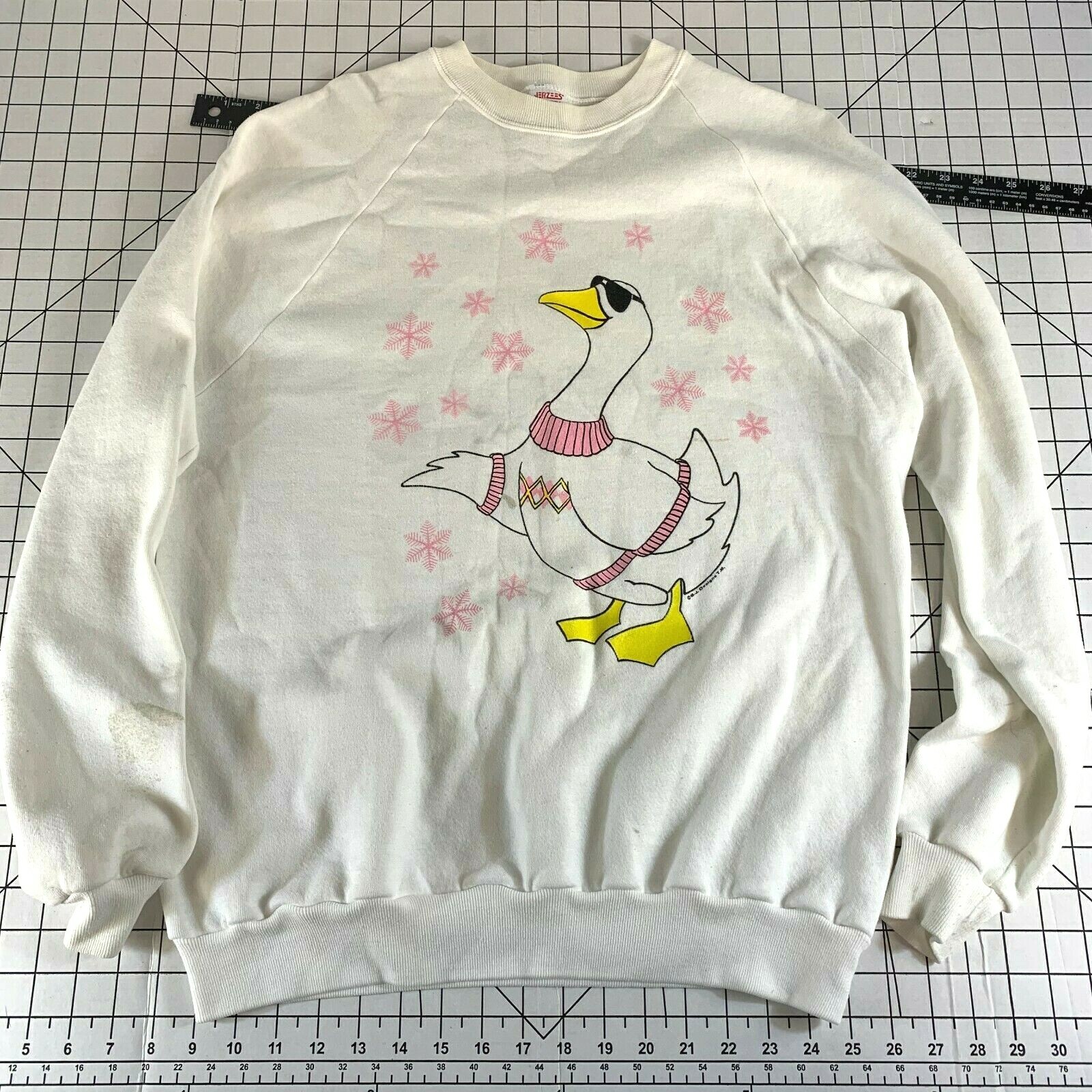 Vintage 80s 90s Goose Duck Cool Sunglasses Womens Girls Sweatshirt T Shirt Pink