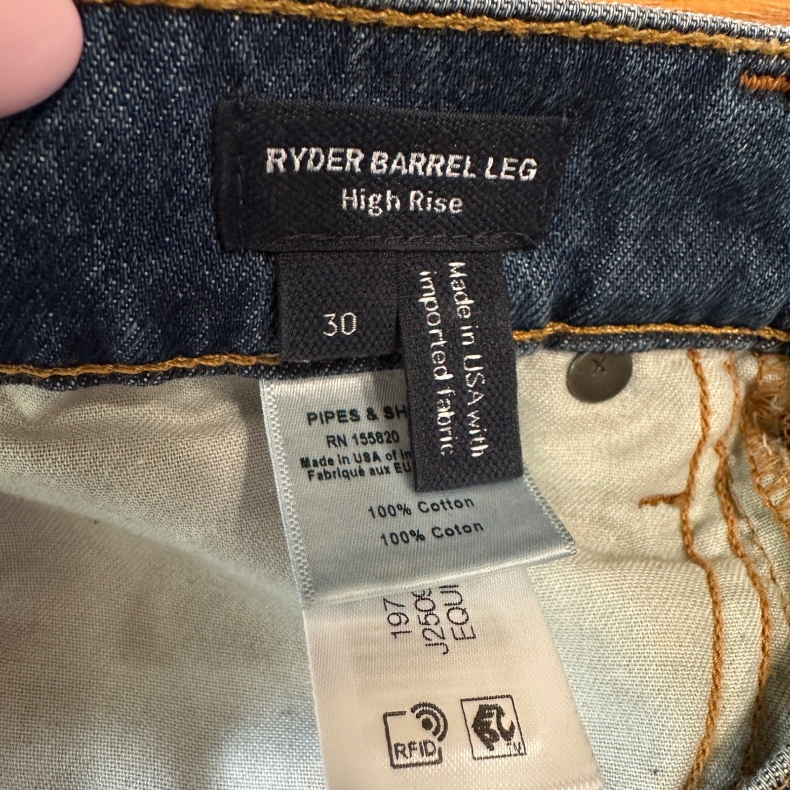 Veronica Beard Ryder Barrel Jeans Size 30 Balloon Equinox Blue Medium Wash NWT