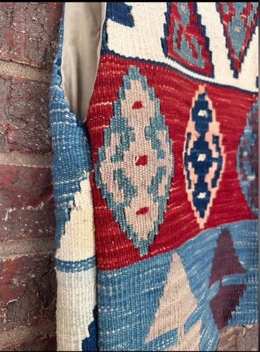 Vintage Boucher Santa Fe Handmade Full-Kilim Wool Vest Rare Southwestern