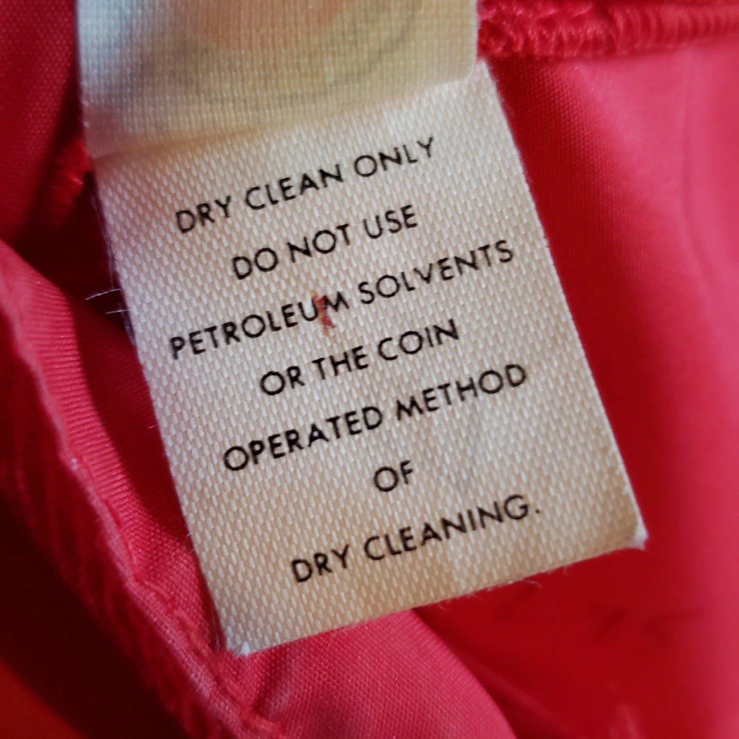 Vintage VTG Int Ladies Garment Workers Union Dress Red Prom Dance Wedding 9 USA
