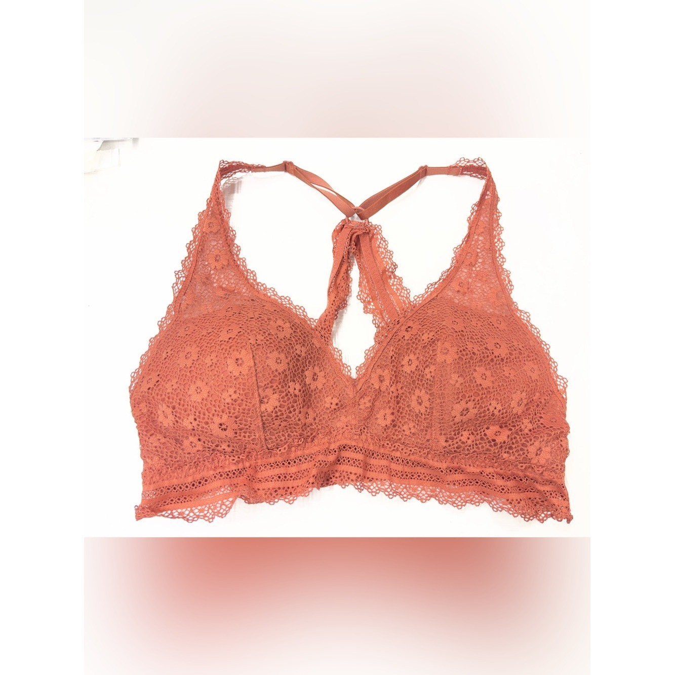 Victoria’s Secret Lace Bralette in Terracotta Rust