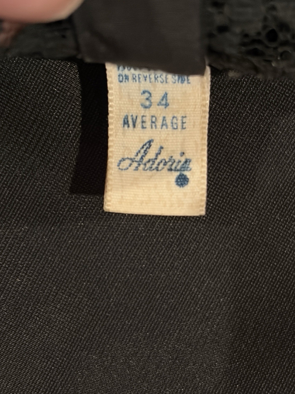Vintage Adoria 1960’s Black Slip With Lace – Approx Size 34 Small