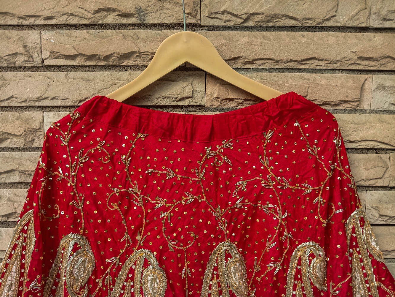 Indian Skirt Lehenga Woman Wedding Dress Vintage Embroidered Skirt VSS1005