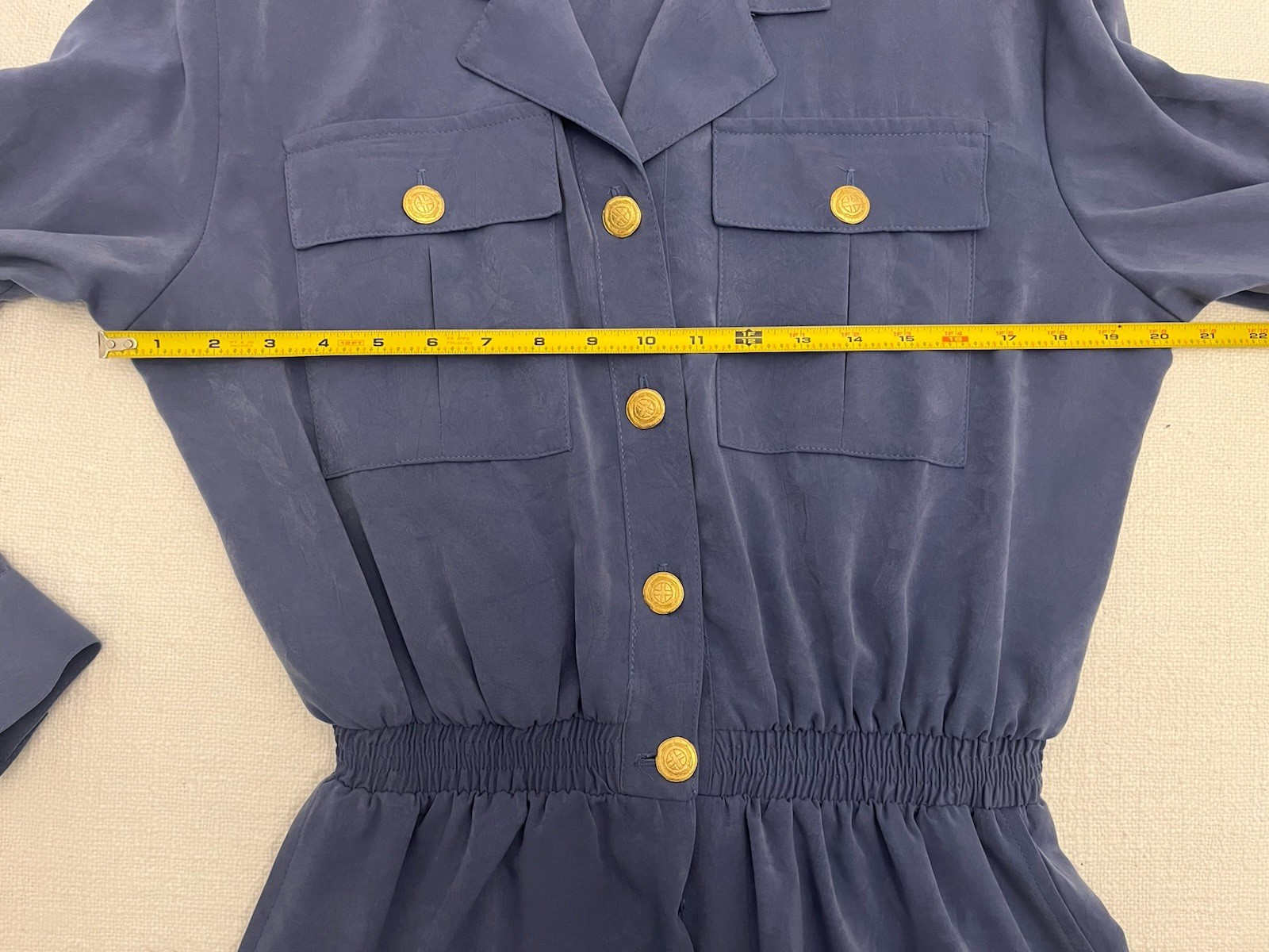 VTG 80s Paris Saint Germain Blue Utility Jumpsuit NWT Medium Made In USA Gold