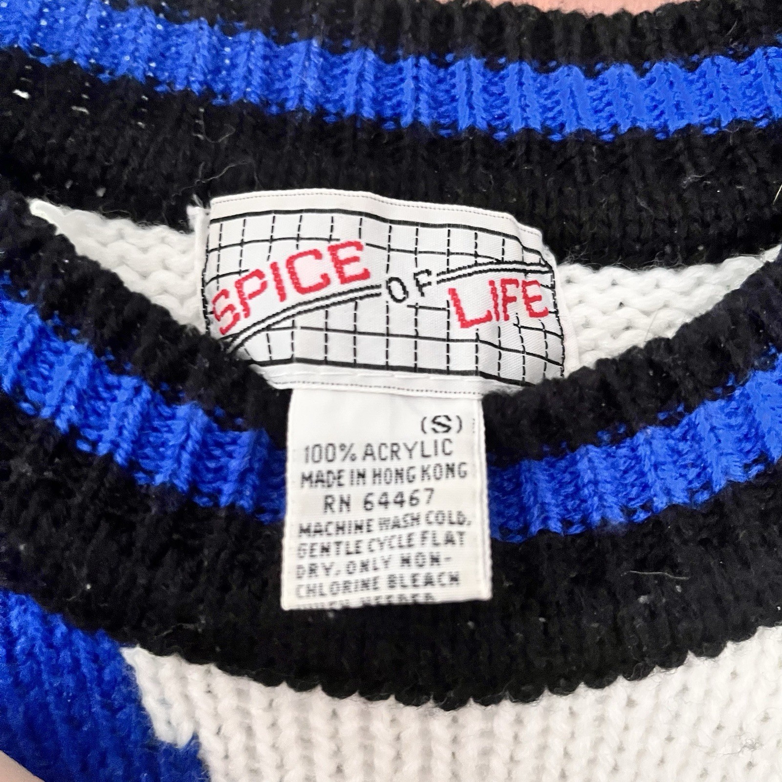 Vintage 1980s Memphis-Style Abstract Sweater, Small Medium Spice of Life
