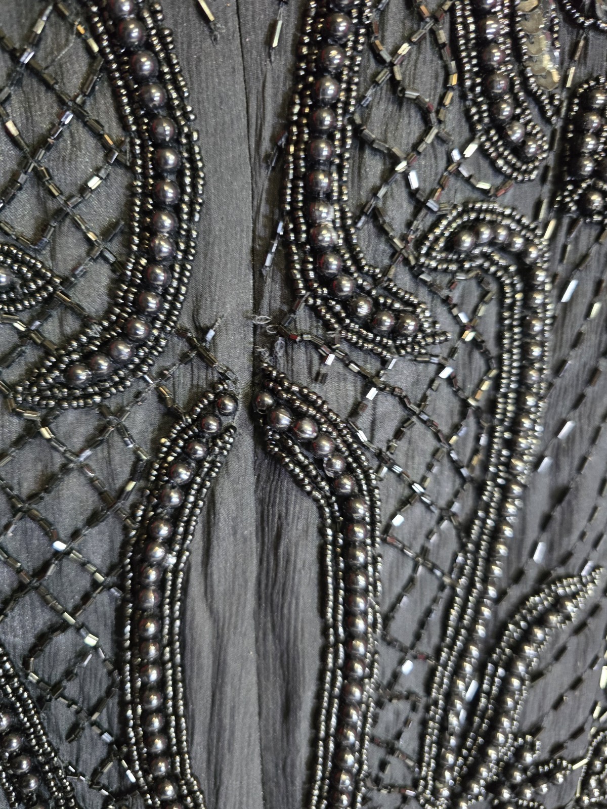 VTG 80’S BEADED SEQUIN EVENING COCKTAIL 2-Piece Top and Skirt XL(no Sz Tag)