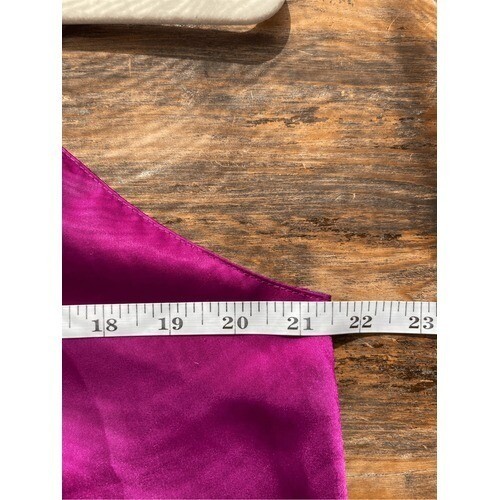 T10 Vintage Ms. B. Fuchsia Pink Purple Embroidered Slip Dress 80s 90s Large 57″