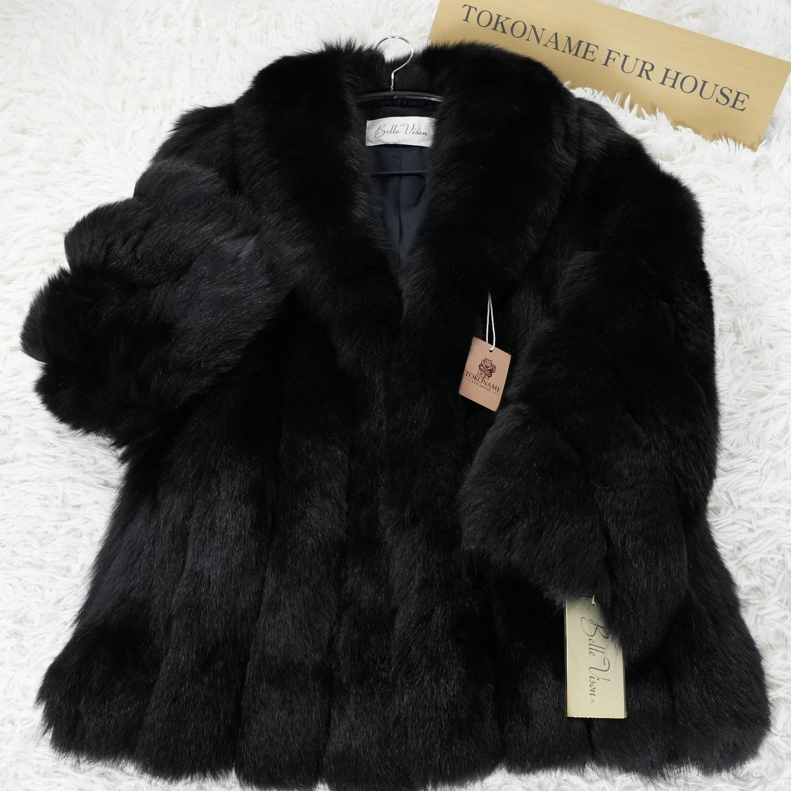 SAGA ROYAL FOX Black Dyed Coat – Genuine Vintage Fur From Japan