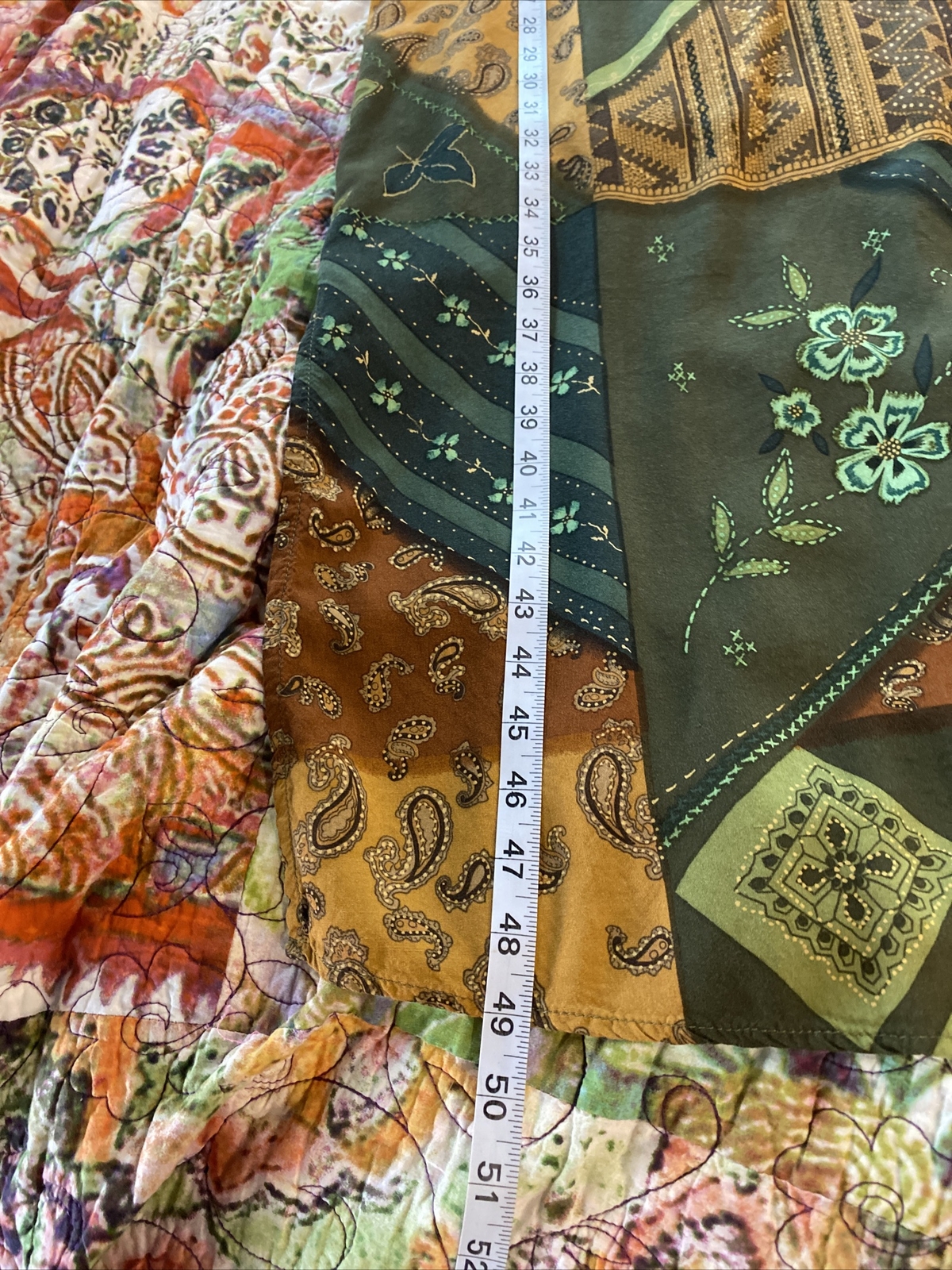 Vintage Notations Dress Maxi￼ Paisley Floral Batik M ￼90s Retro Bandana Boho