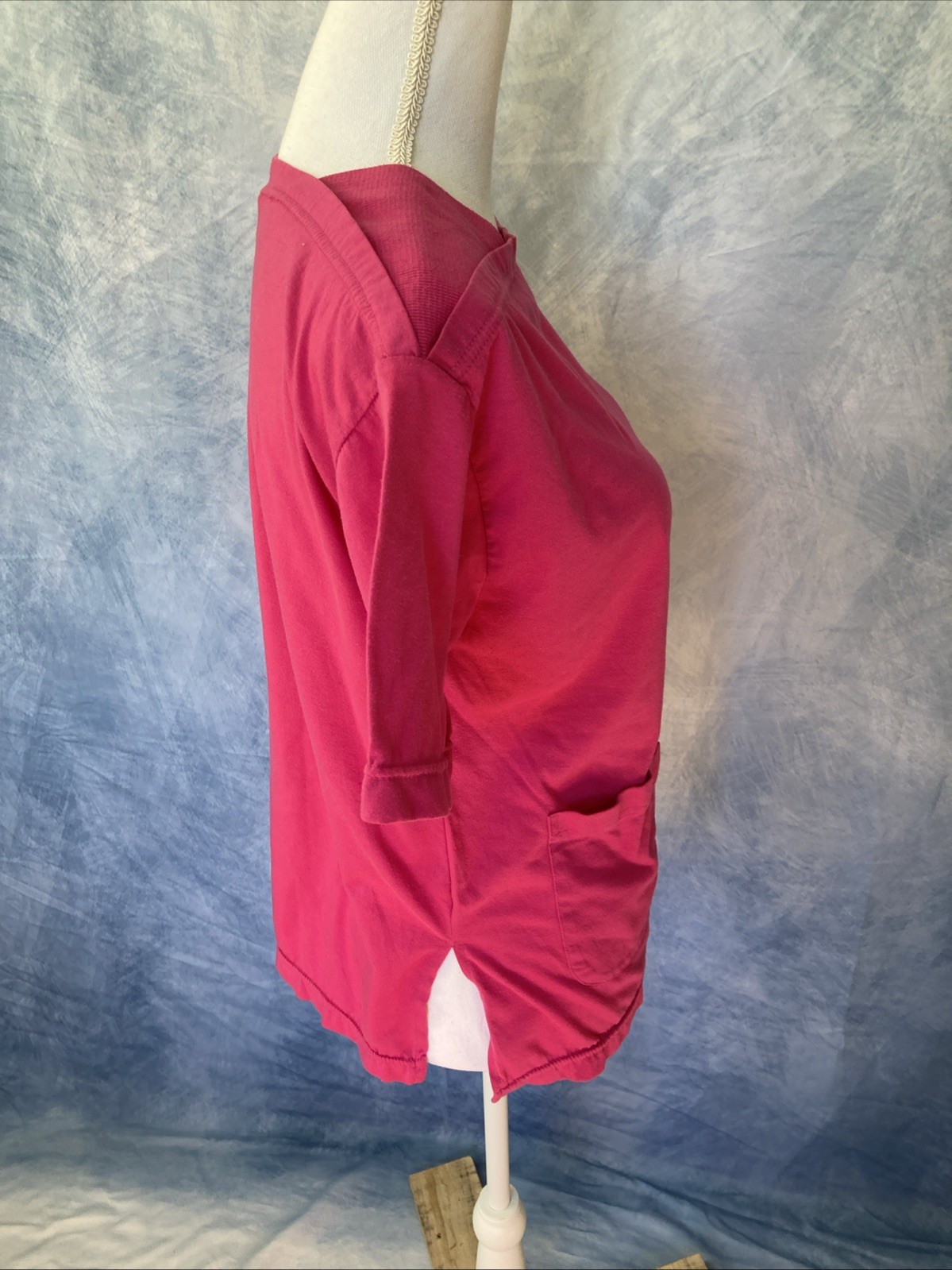 Women’s Vintage 1980s Pink Short Sleeve Sporty Shirt Size Small Cotton Blend
