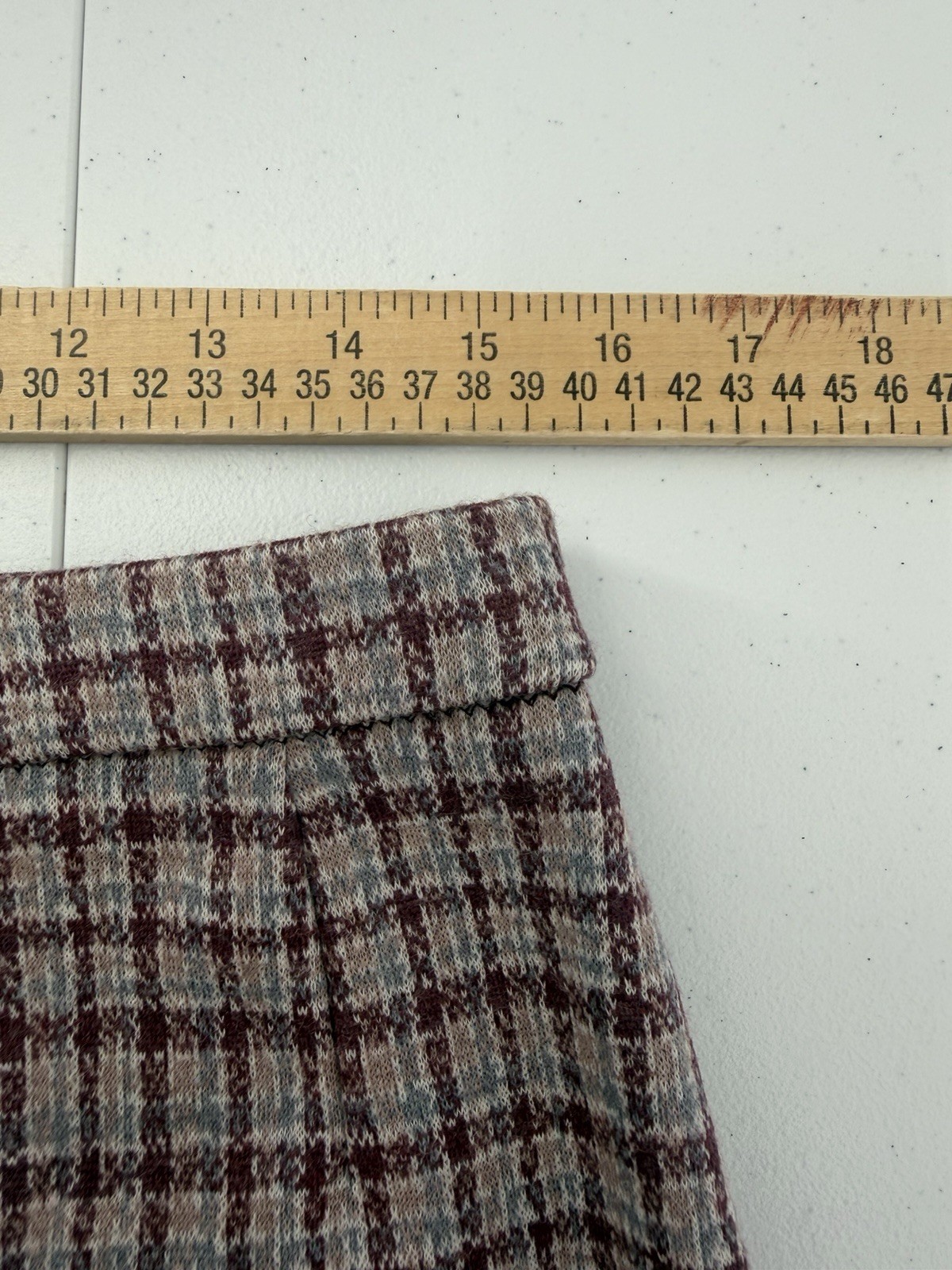 Vintage Bleyle For Hooper Pull On Virgin Wool Purple Plaid Pants 14 Retro