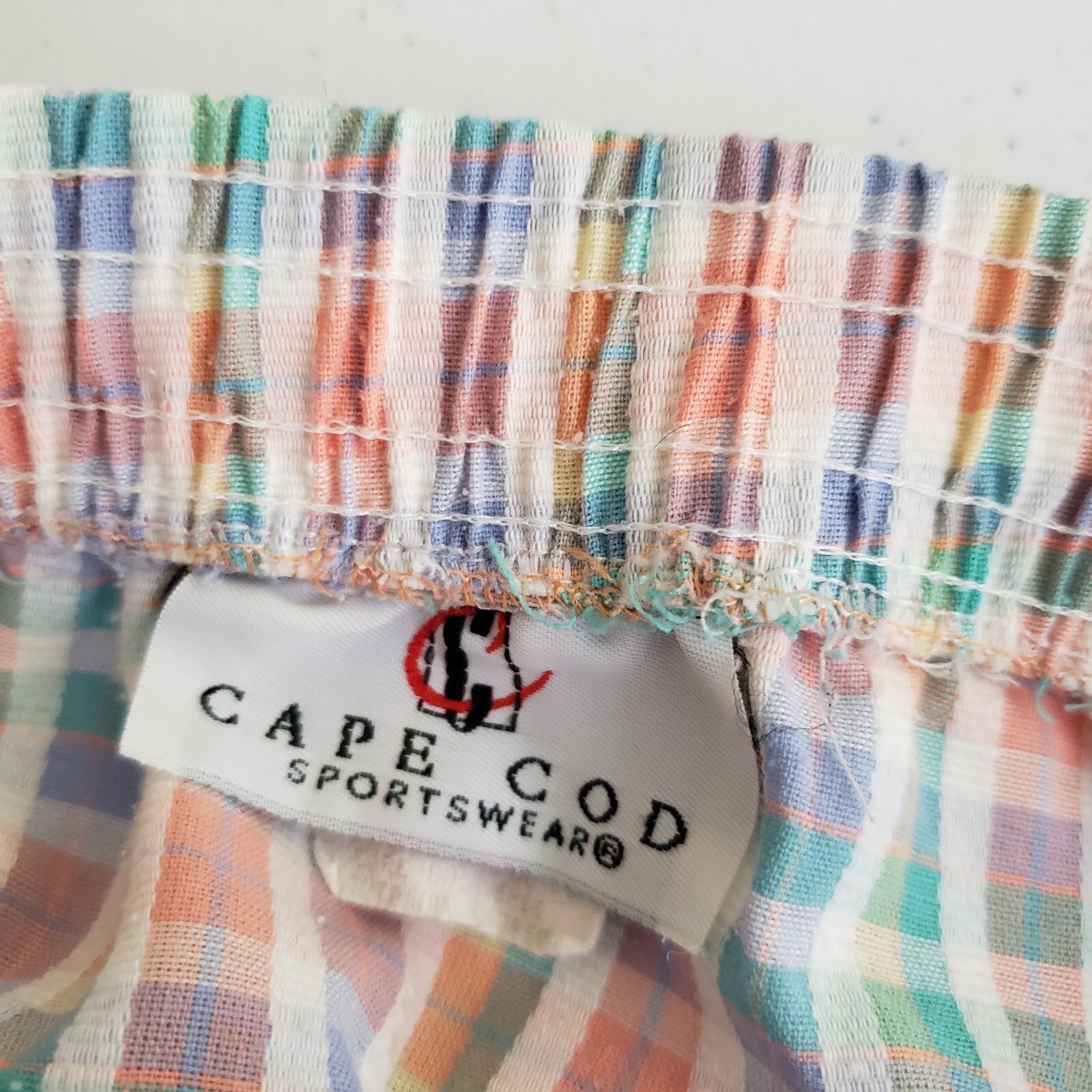 Vintage Cape Cod Sportswear Plaid Pull On Capri Slacks Pants Womens 14 60s 70s