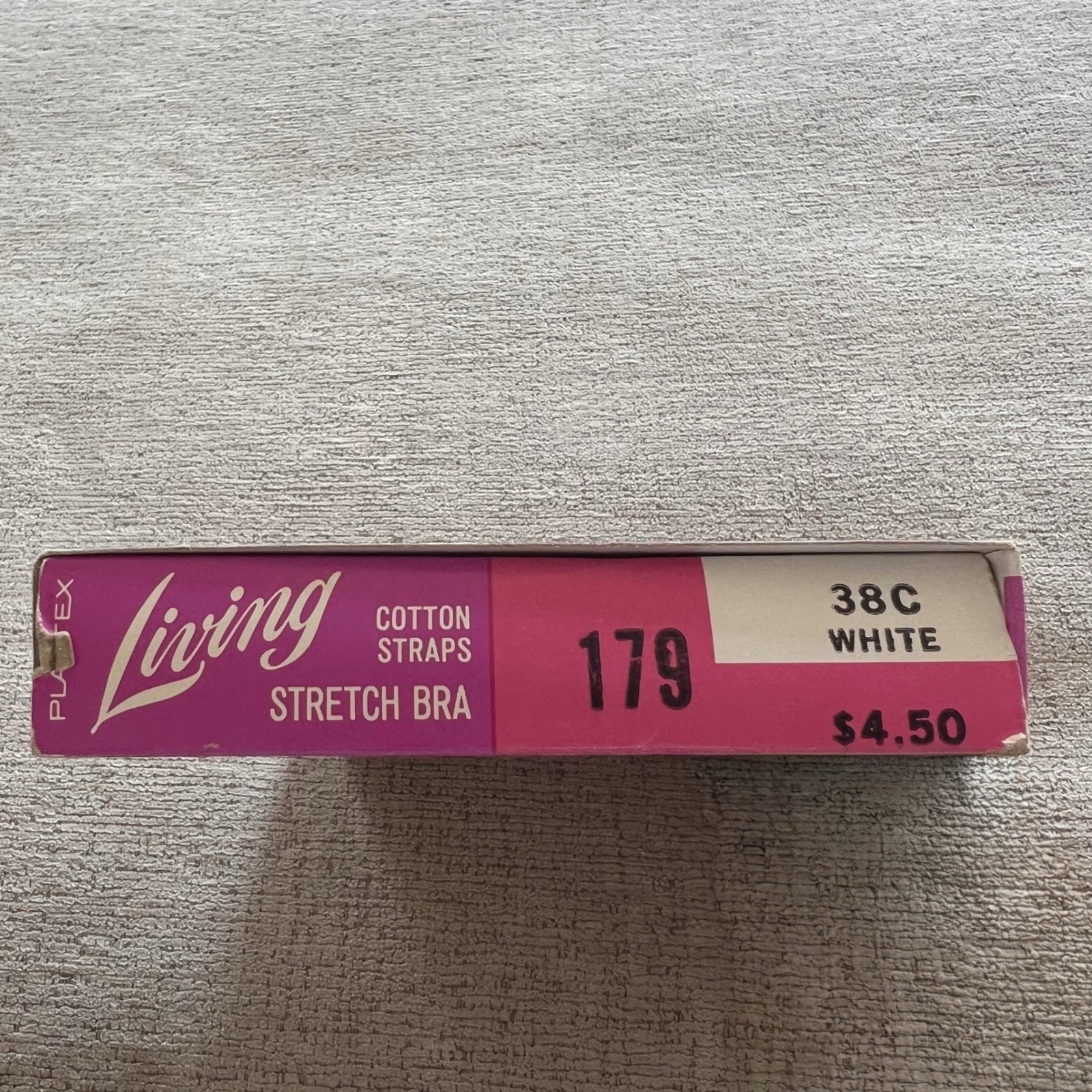 Vintage Playtex Living Stretch Bra 179 White Lace Cotton Straps 38C NIB