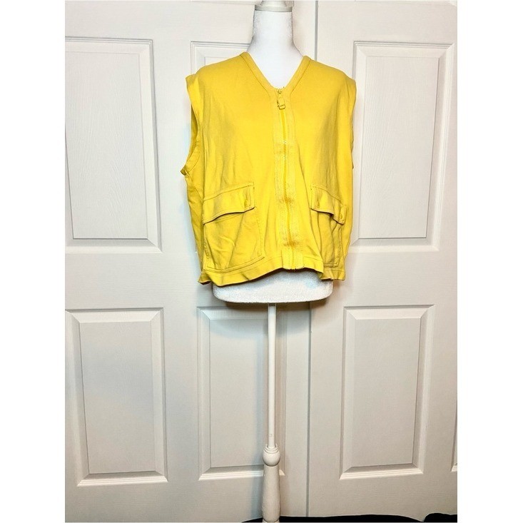 Retro Sport Bright Yellow Cotton Vest