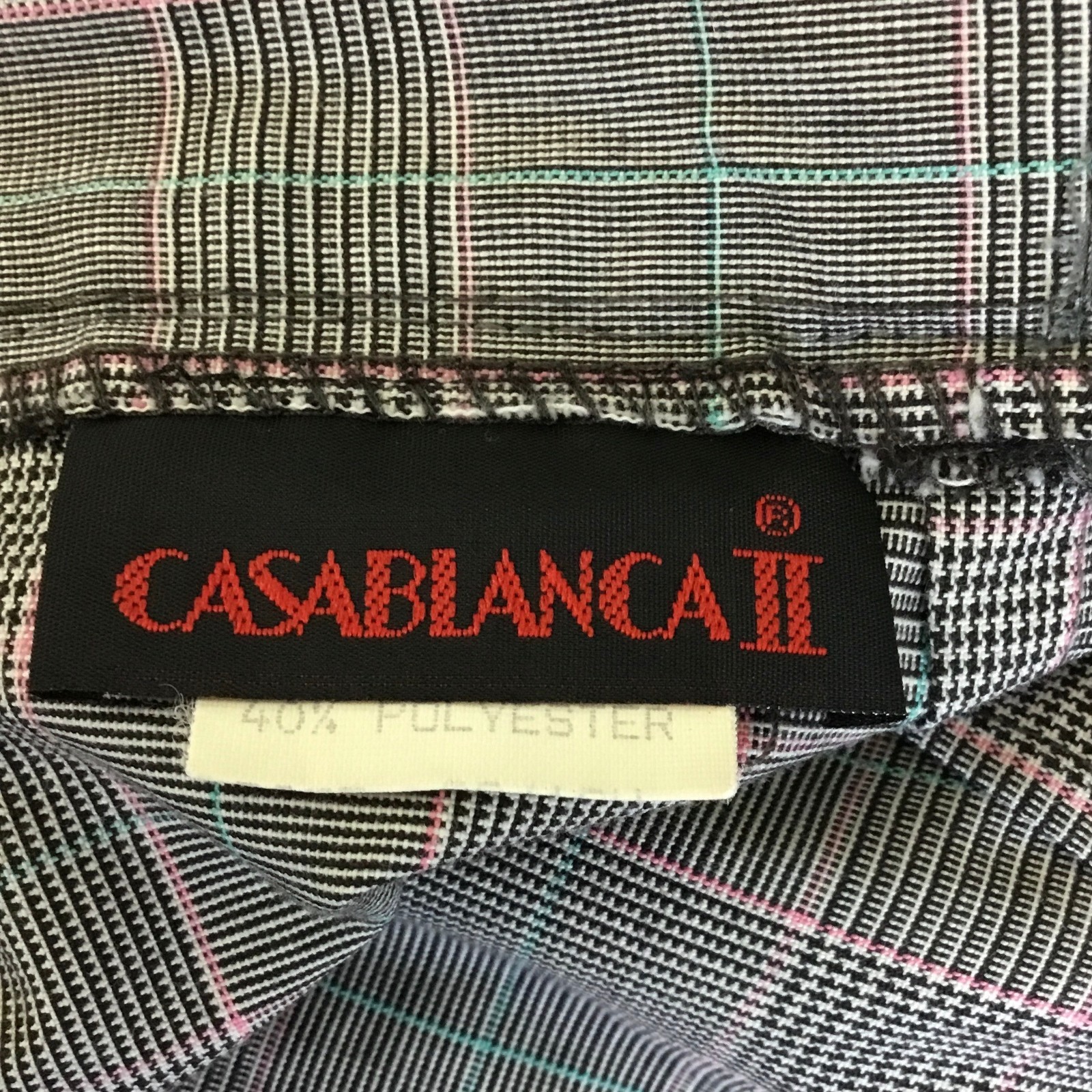 Vintage 80’s Casablanca II Union Made Plaid Checkered Skirt