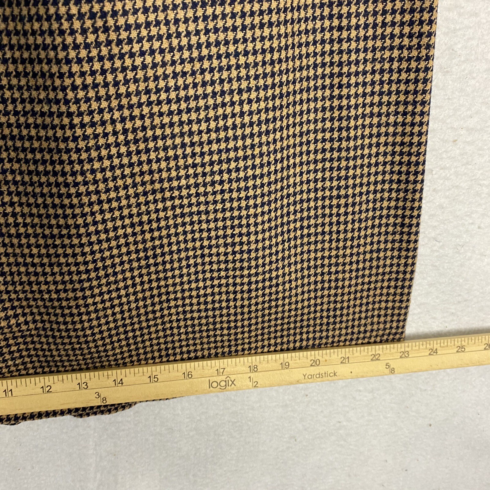VTG Armondio Wool Blend Houndstooth Skirt Pockets 13 – 14 Brown Elastic USA 28