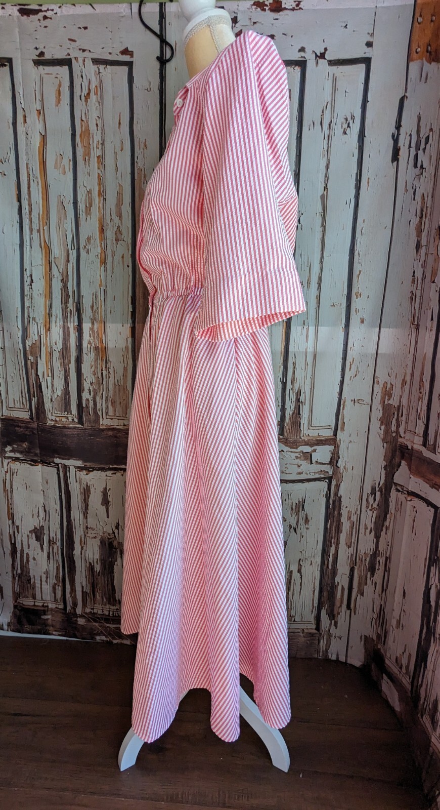 Vintage The Tog Shop Candystriper Buttondown Shirt Dress 10