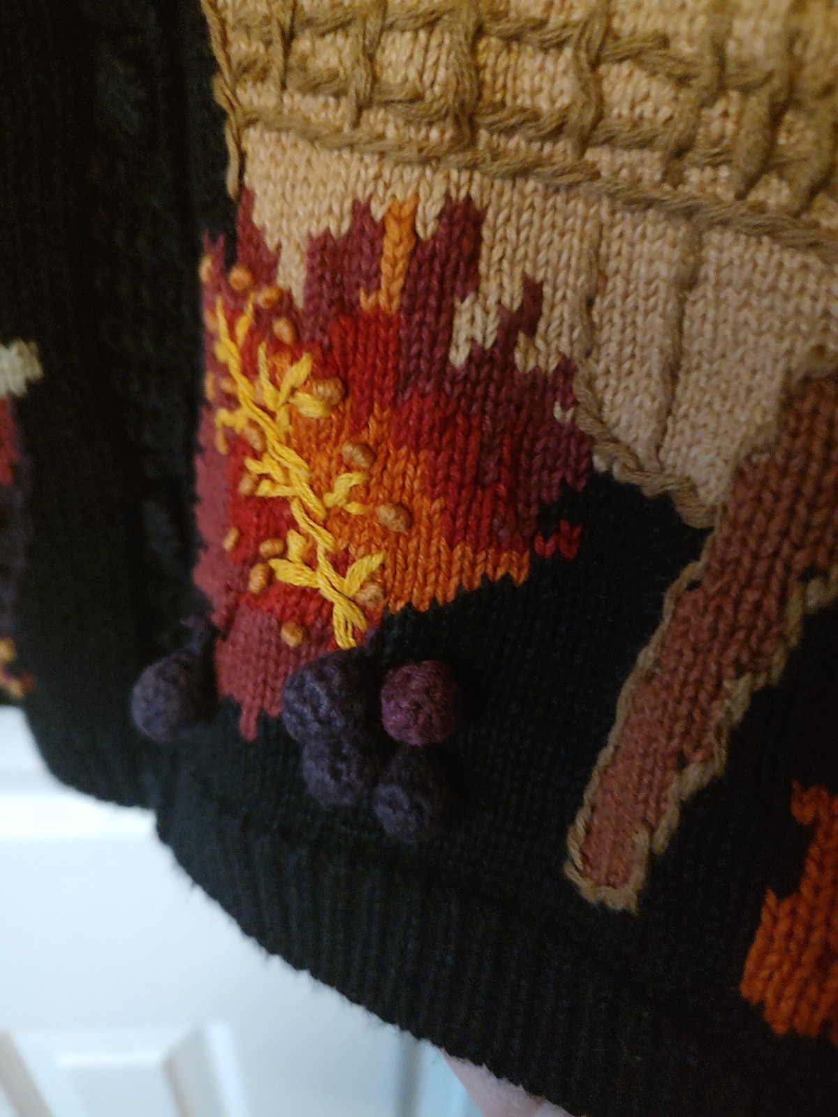 Vintage 90s Lauren Hansen Collection Autumn Harvest Fall Halloween Vest Large