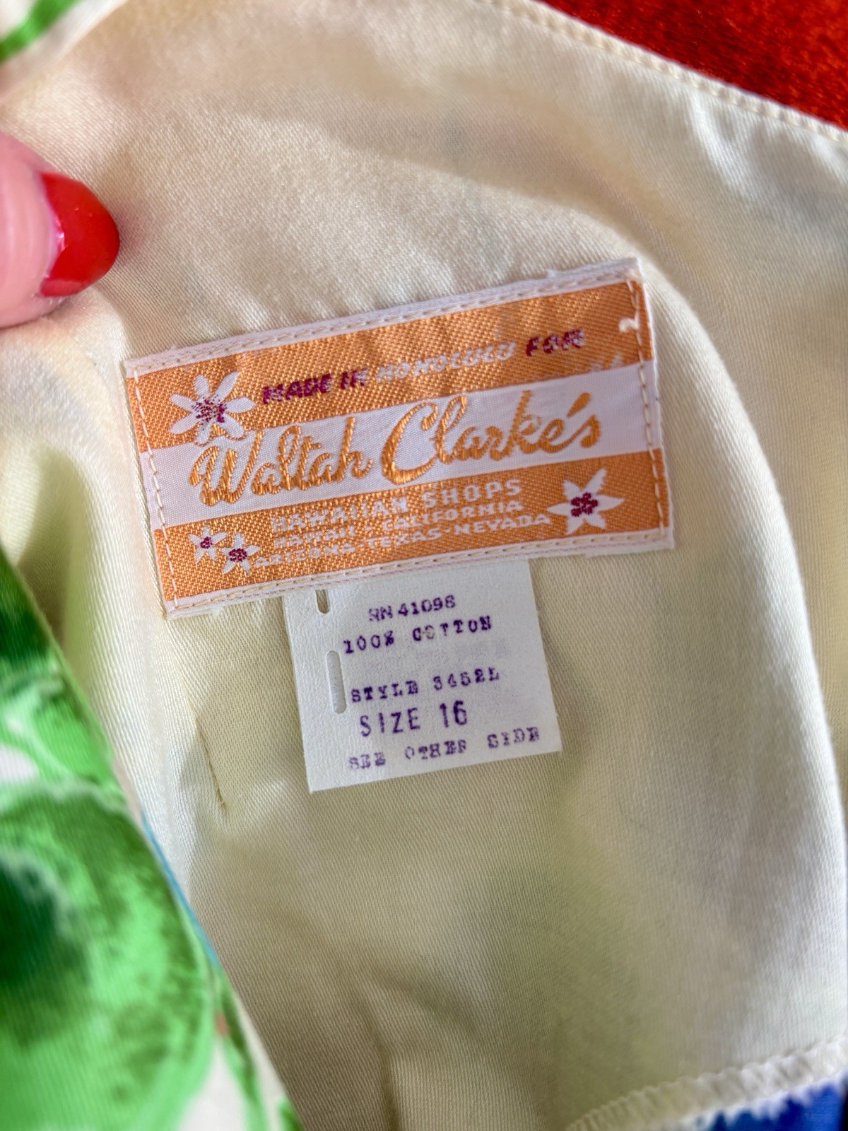 Waltah Clarke’s Vintage 1960s Sleeveless Hawaiian Floral Cotton Maxi Dress 16