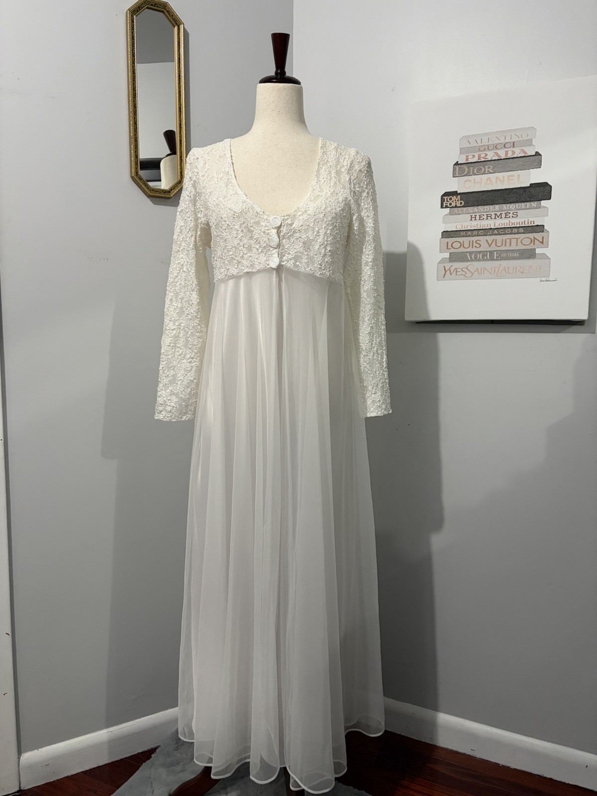 Vintage Valmode Bridal Nightgown And Peignoir Size Medium