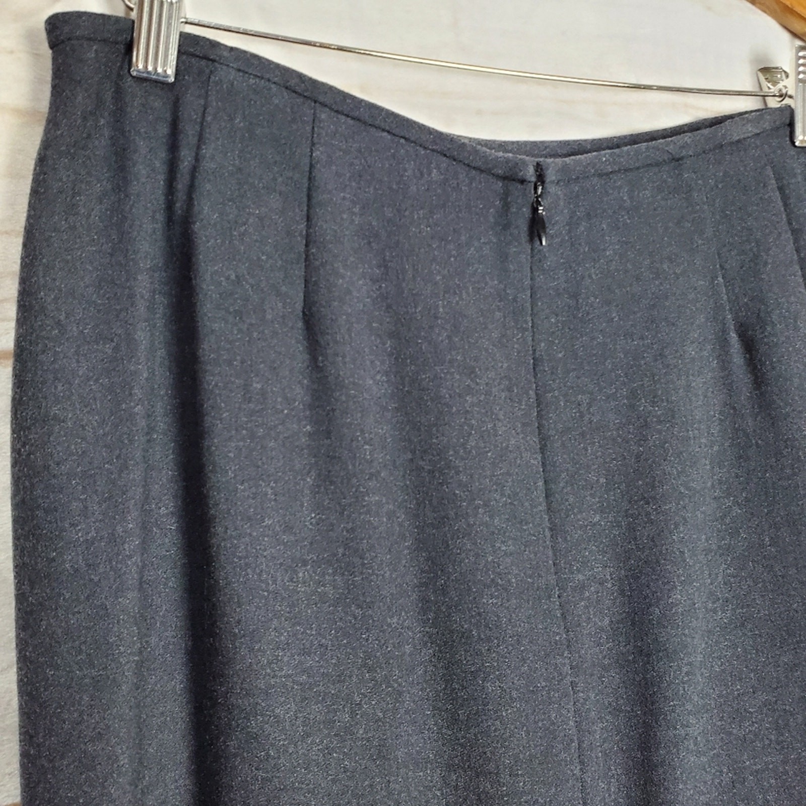 Vintage Pencil Skirt Size 14 Black Midi 90s Kasper ASL Business Career Preppy