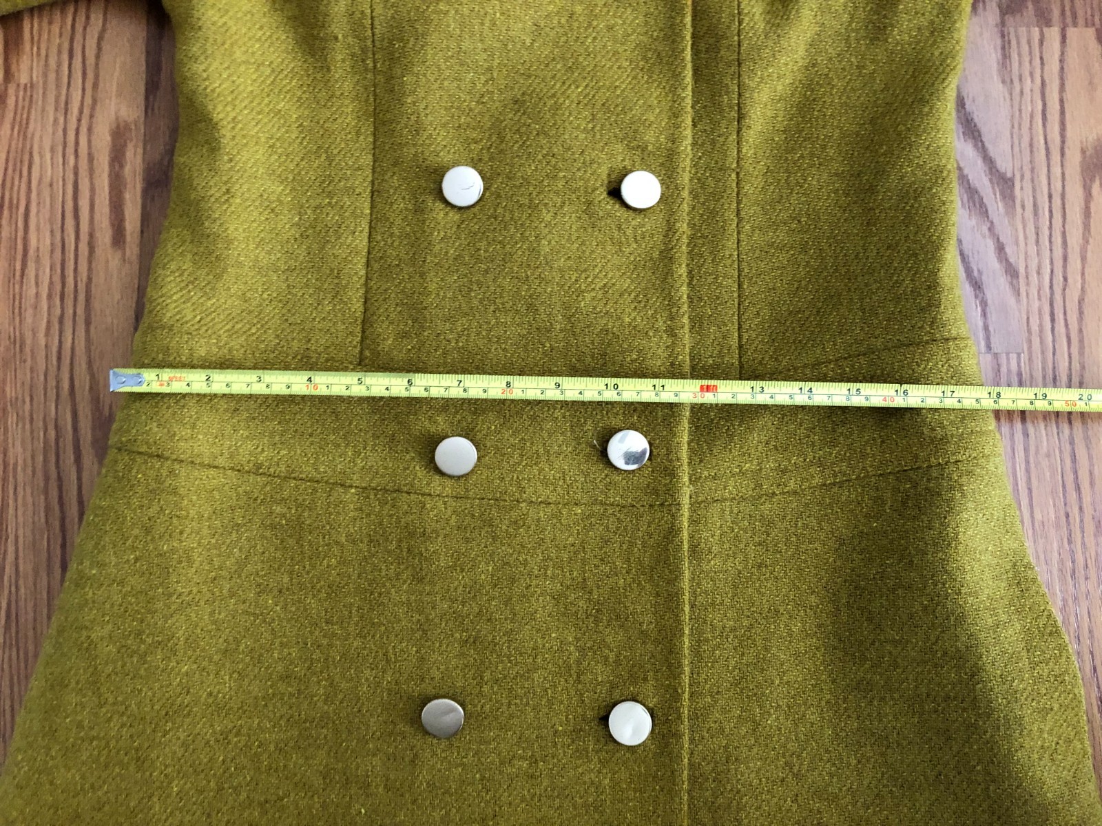 Vintage 1960s Women’s Wool Plaid Coat & Matching A-Line Dress see measurements