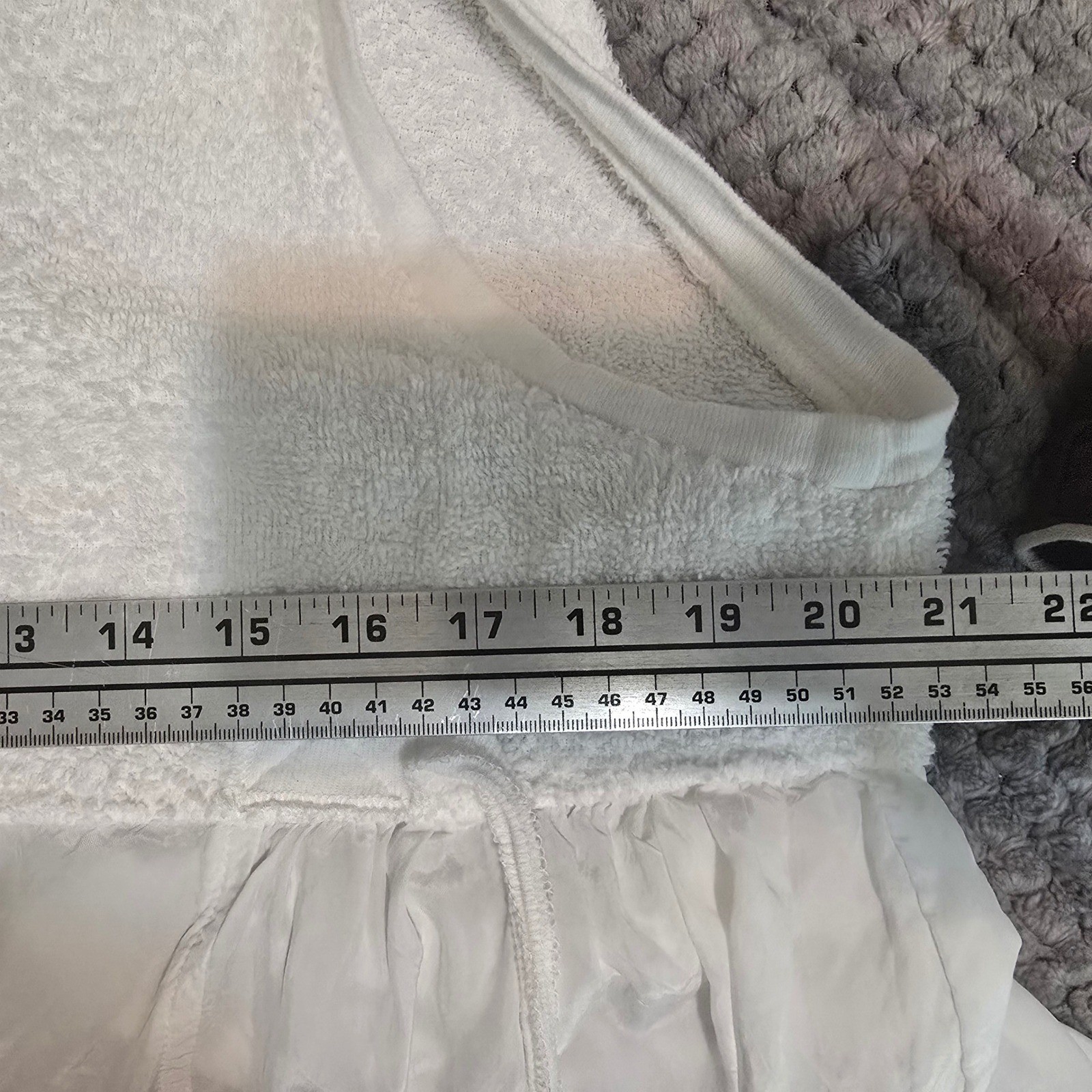 BODIL Vintage White Terry Cloth Mixed Media Maxi Dress Button Front Size 1 Boho