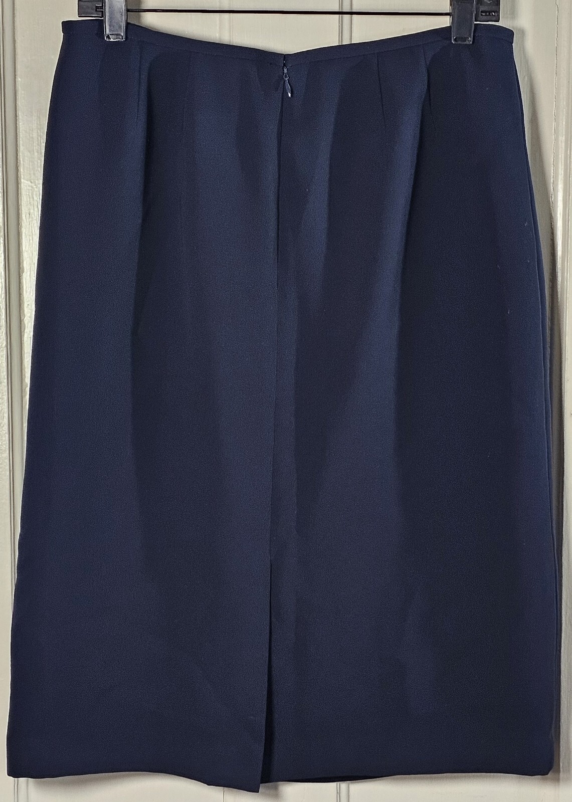 VTG Kasper 2 Piece Suit Women’s 10 Navy Blue Jacket Skirt Fancy Buttons Career
