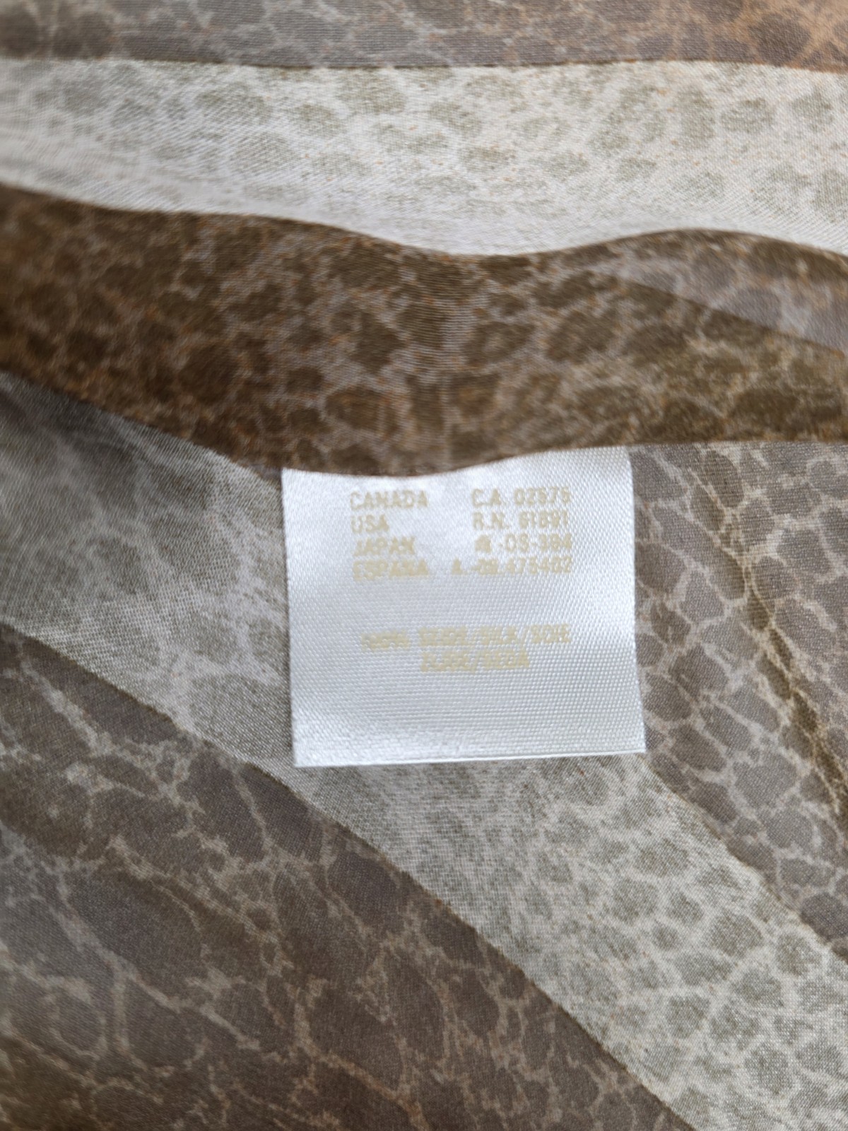 Luxury Escada Leopard Print Vintage 100% Silk Blouse Size 38 Pre-owned Exelent