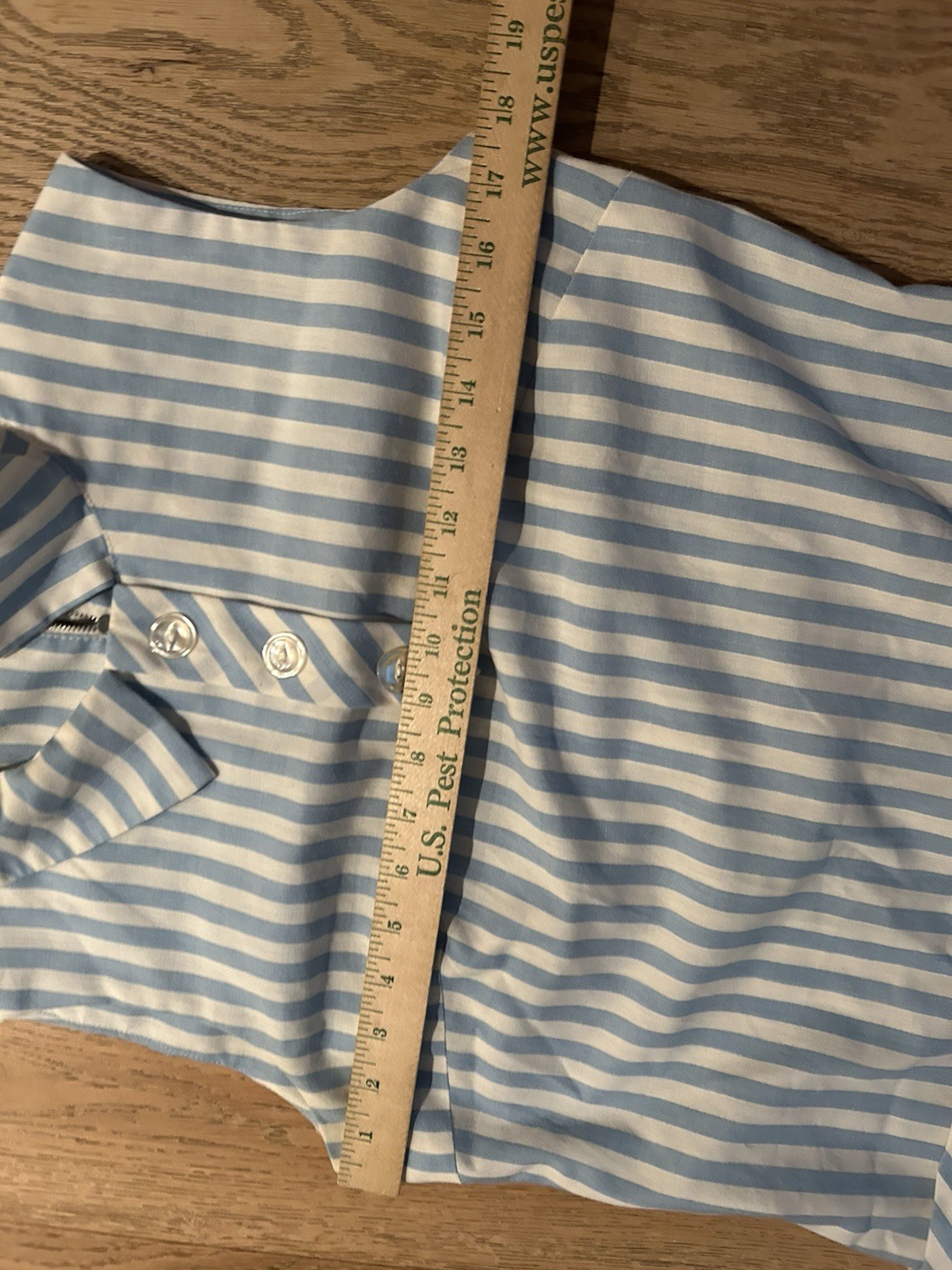 Vintage 1960’s Dress Women’s Blue Stripe Aline Everyday Casual Sleeveless
