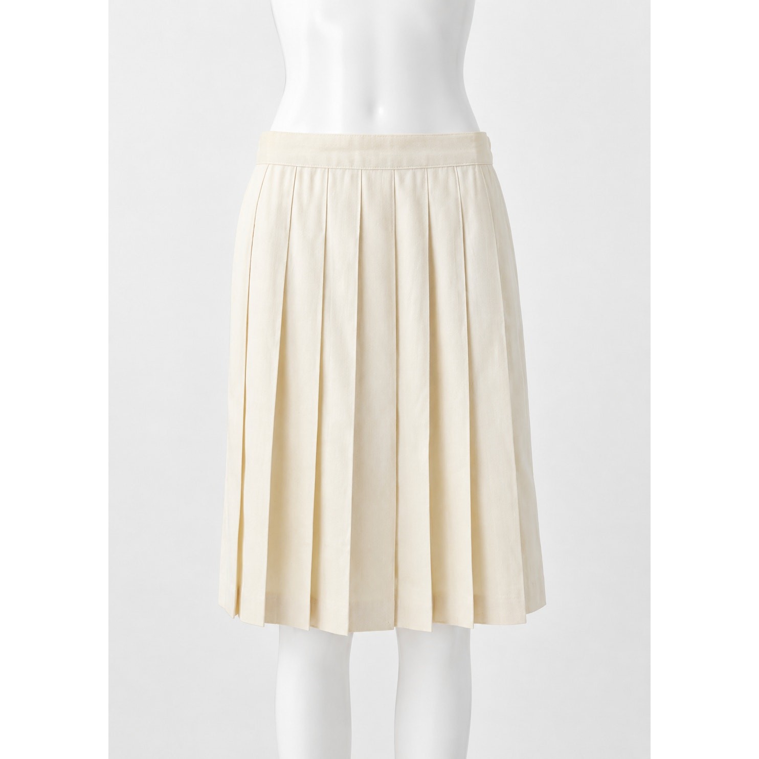 Vintage 90s Wool Pleated Skirt Cream Size Medium/10 Prep Twee Schoolgirl Looks