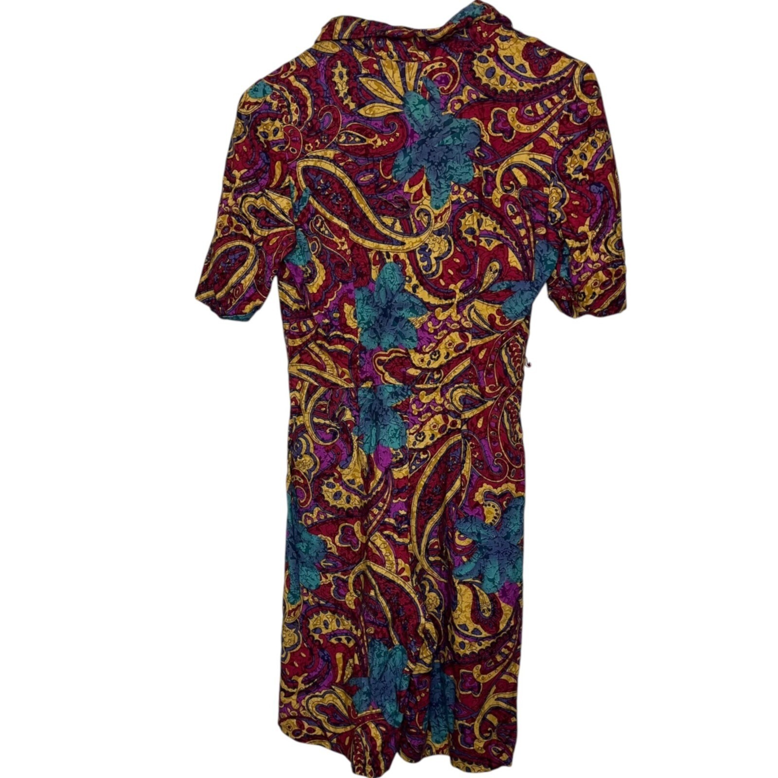 Vintage J.B. Wright Ltd Petites Paisley Floral Button Front Romper Size 12P
