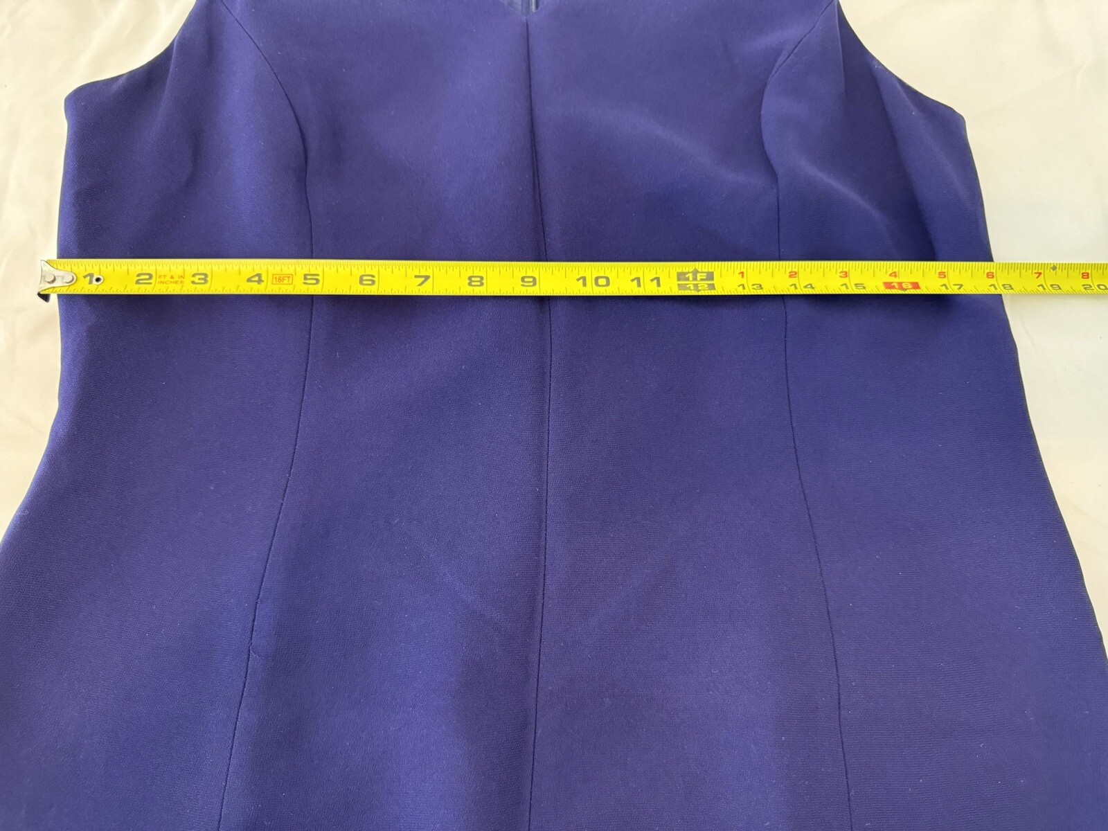 Vtg Y2k Shift Dress Jones New York Purple V-Neck Size 12
