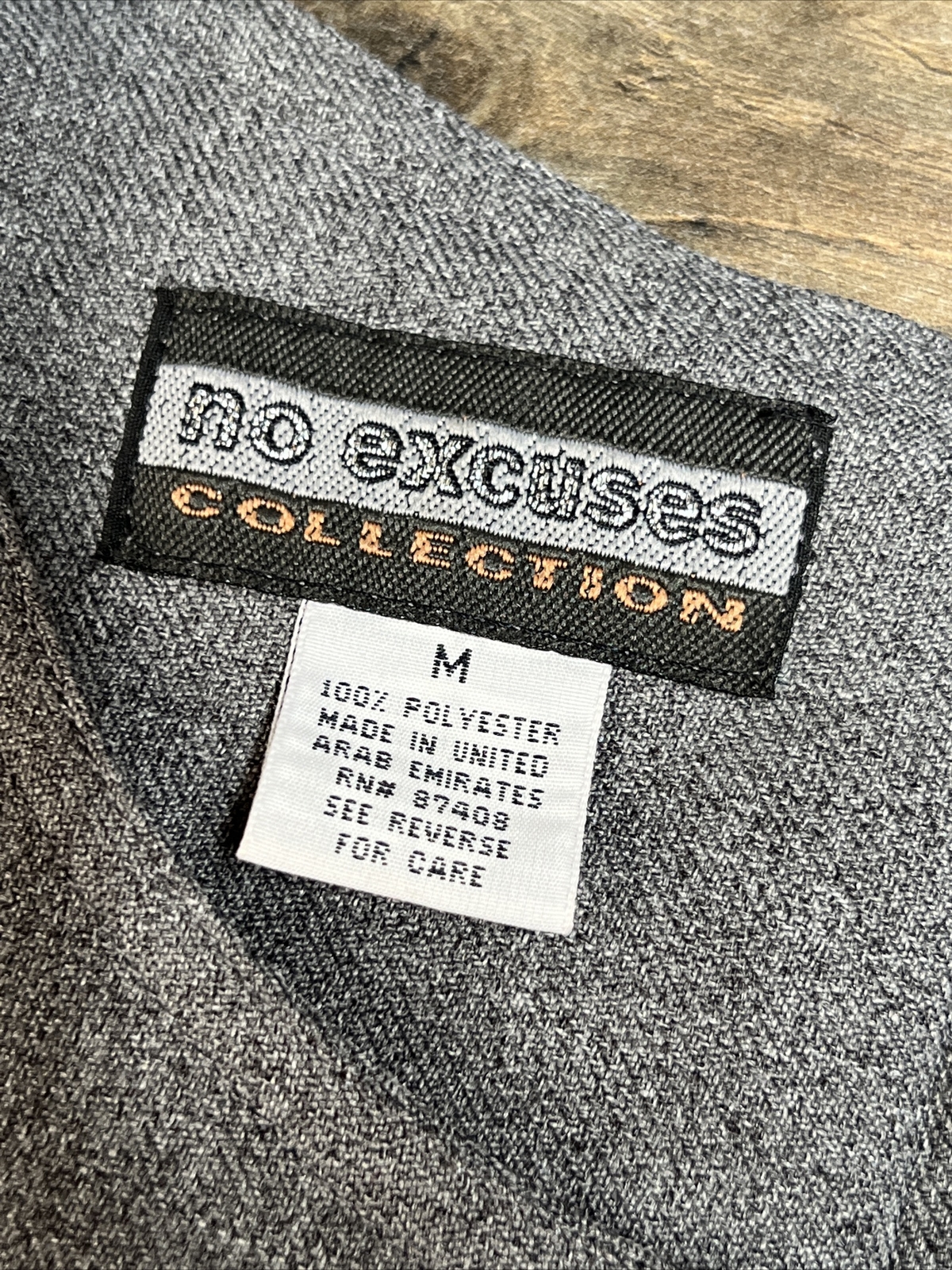 Vintage No Excuses Gray Dress Front Pocket Sleeveless Size Large Preowned