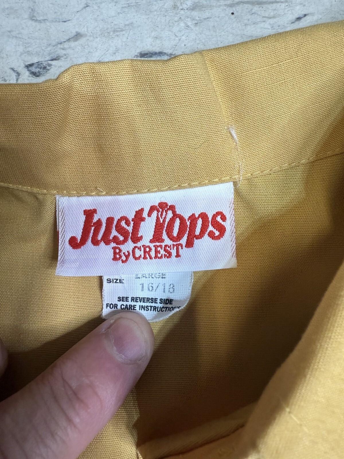 Vintage Just Tops By Crest Short Sleeve Blue Button Up Top Women’s L Waitress