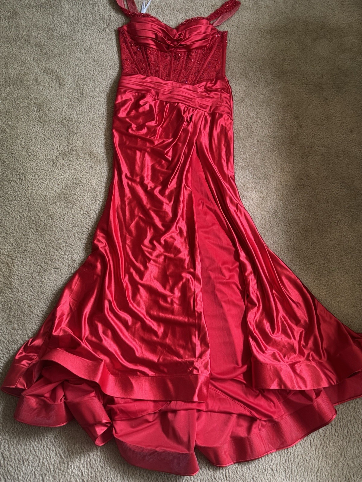 Sherri Hill Red Never Worn Prom Dress Size 14