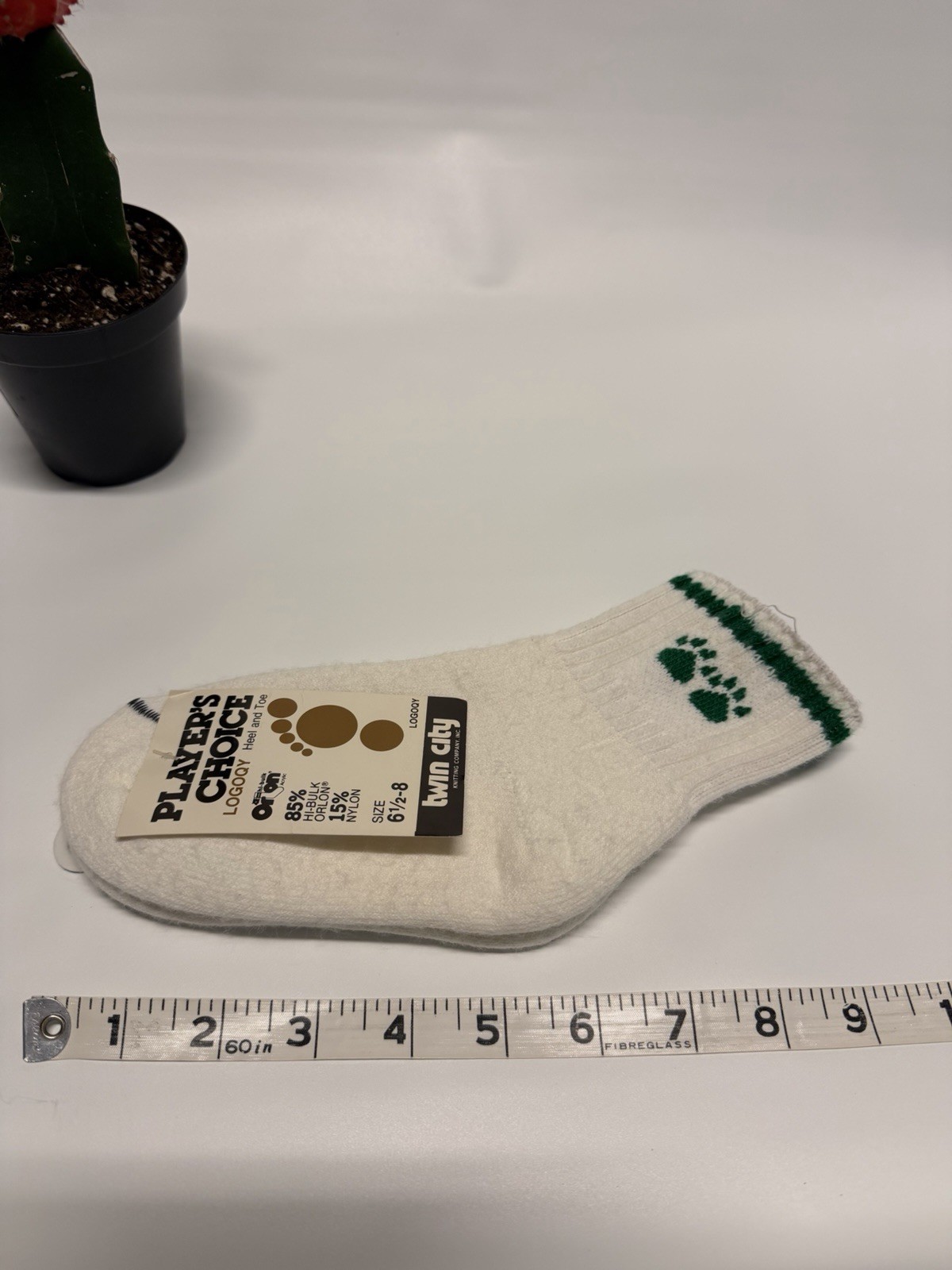 VTG Girls Cheer Socks Ankle 6.5-8 Low Cut USA 70s 80s Acrylic Tigers Bears.