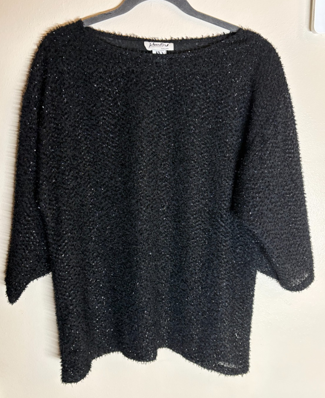 Vintage Jo Hardin black dress blouse size 12 excellent condition