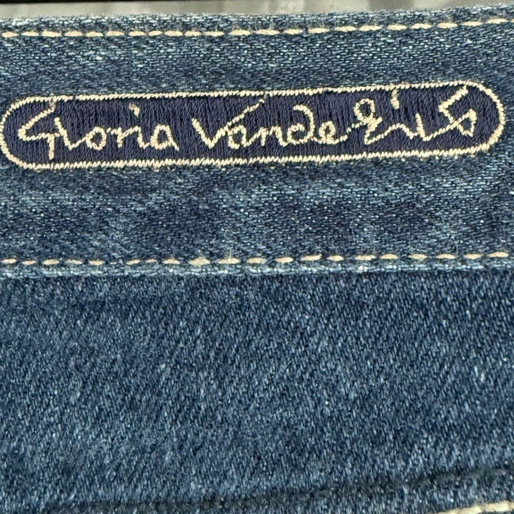 A8 Gloria Vanderbilt 1980 VTG High Rise Straight Leg Jeans Dark Wash Blue Denim