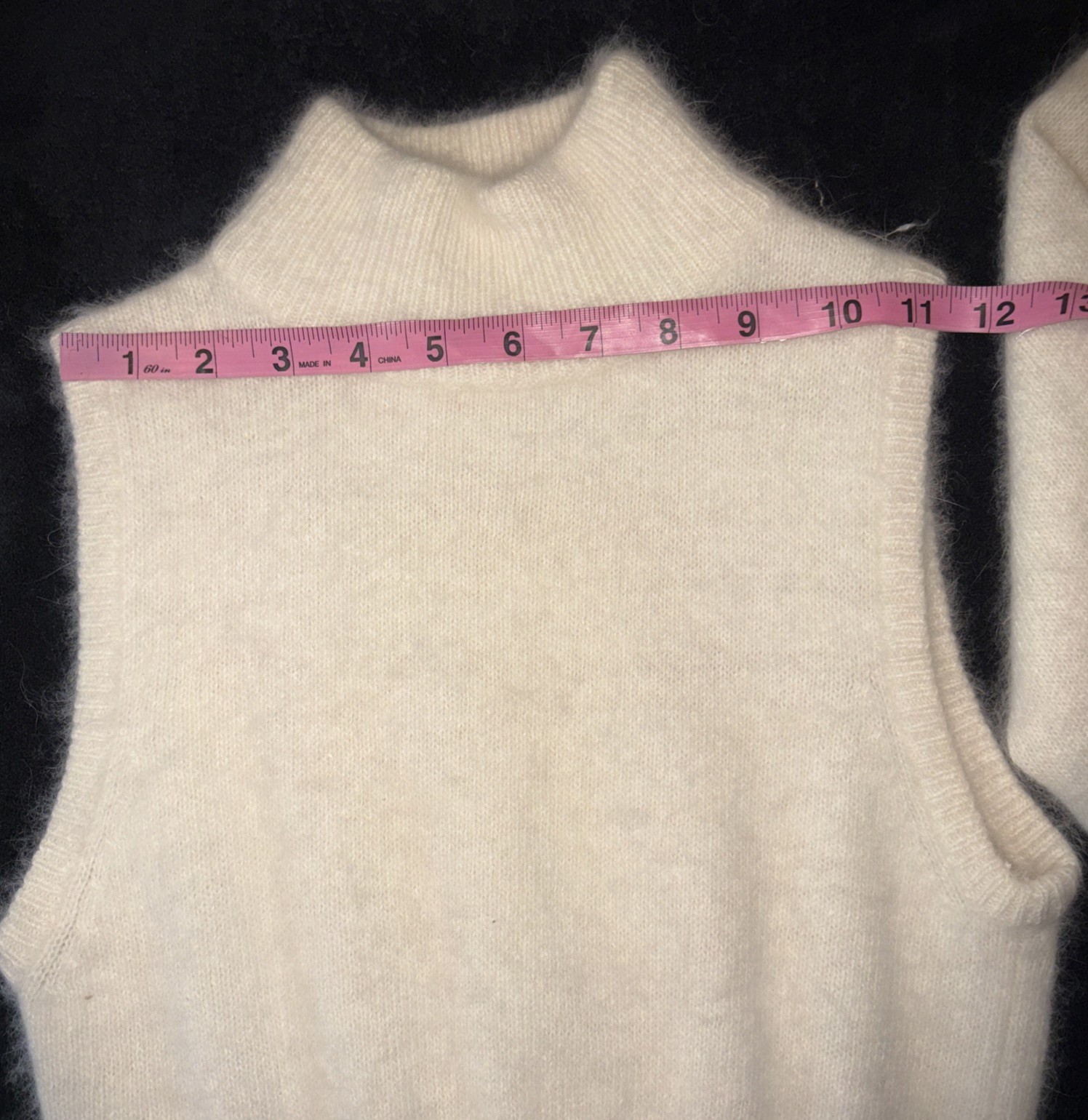 VTG 80s CIGNAL Angora Blend Cardigan & Top Set Made Hong Kong S/M Rabbit Hair