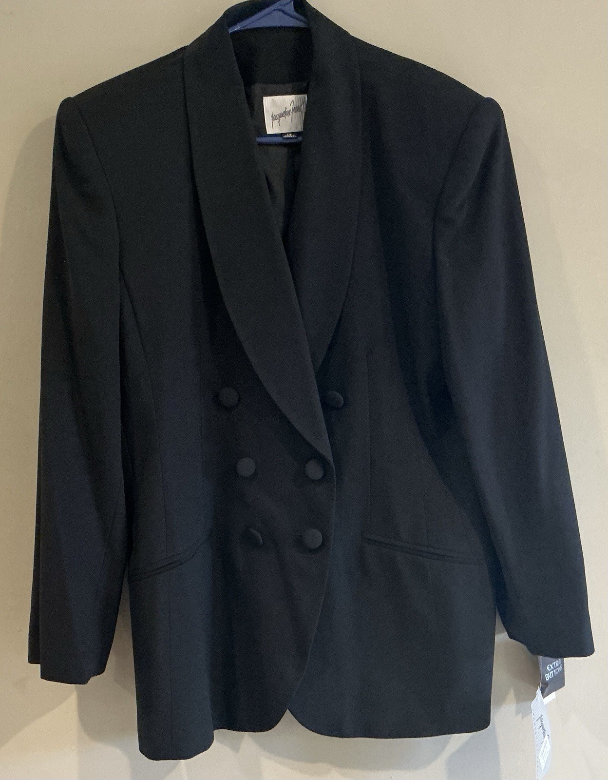 VTG JACQUELINE FERRAR Women 14 Dbl Breasted Jacket Boxy Structured Trendy Class