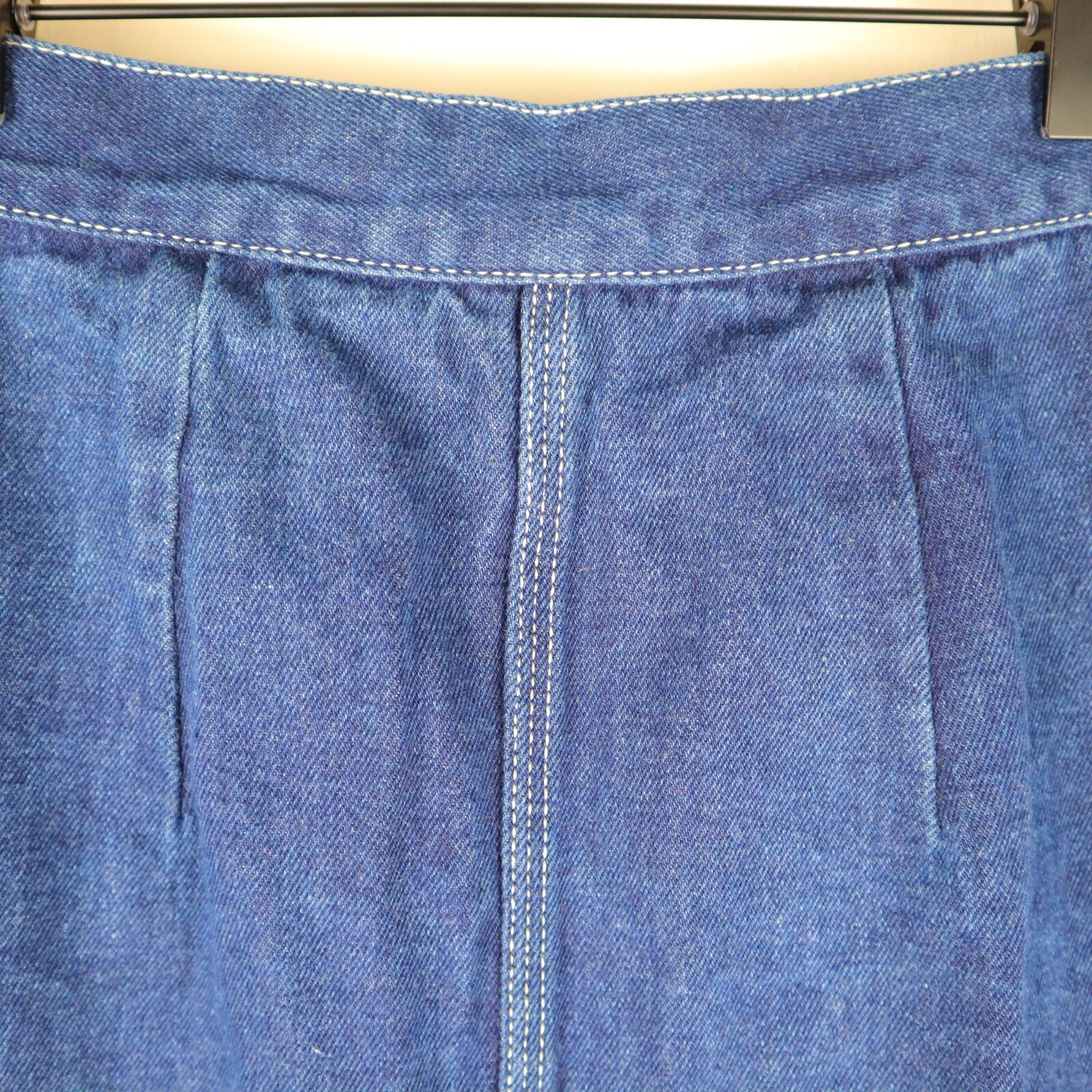Vintage So-En Denim Wrap Midi Skirt Size Medium Waist 12″ Length 24″