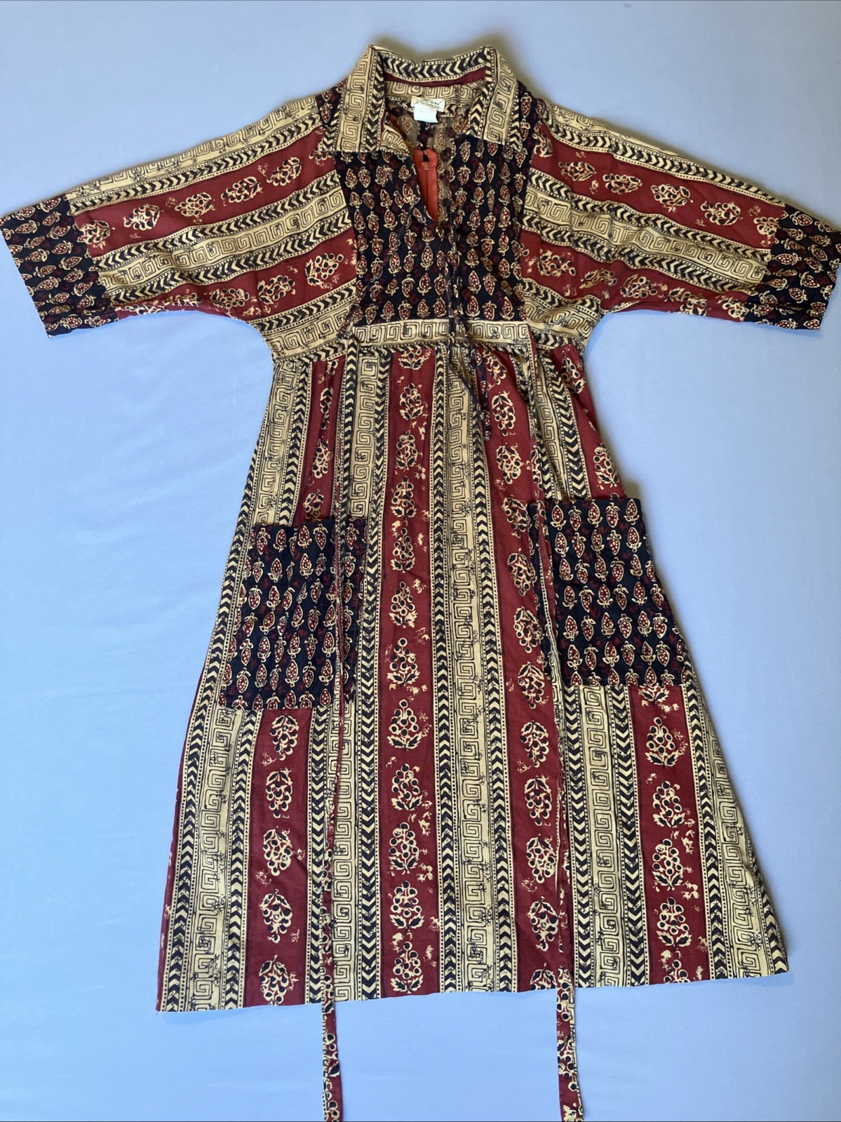 True Vintage 1970s Terri Juniors California Prairie Boho Dress Juniors 13