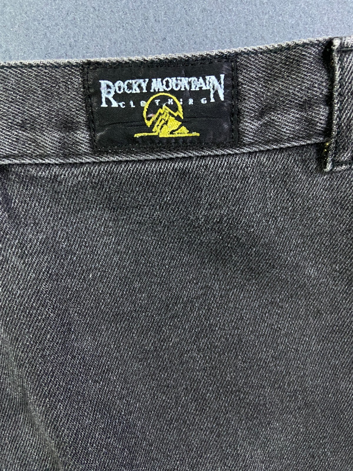 Rocky Mountain Jeans Bare Back Front Buckle High Rise 31/11 x 35 80s 90s VTG EUC