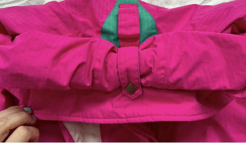 Awesome! VINTAGE Obermeyer Ski Jacket Pink Colorblock 80s Retro Size 10 L/XL