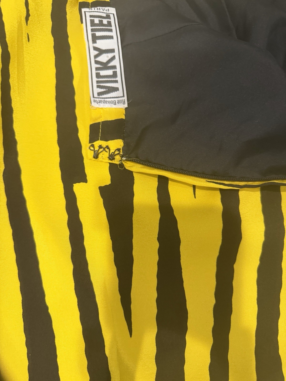 Vicky TIEL Vintage Couture 2pc Skirt Suit Yellow/Black Animal Print & Pattern