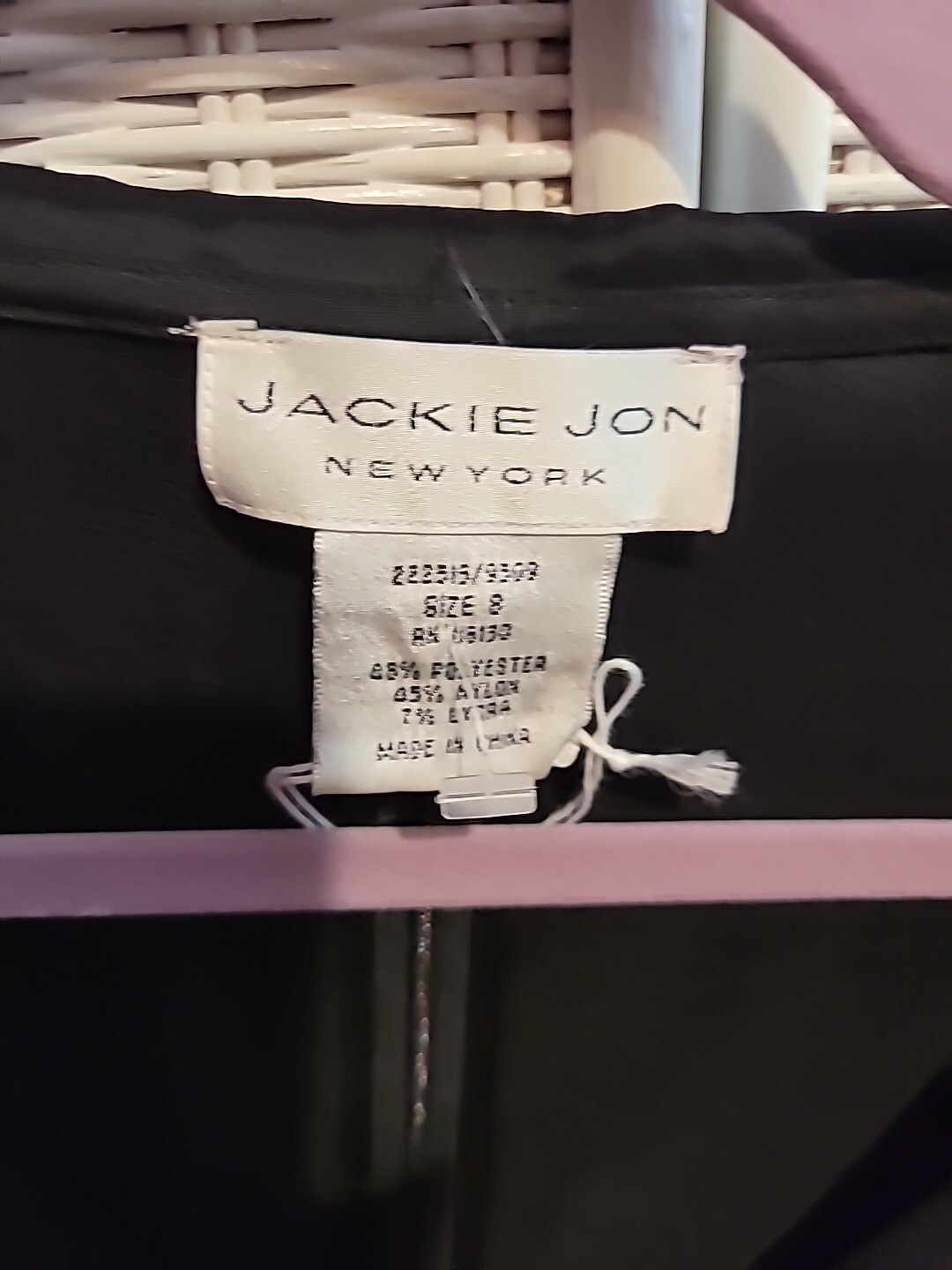 Vintage Jackie Jon New York black sleeveless formal OS blouse Women’s Size 8 NWT