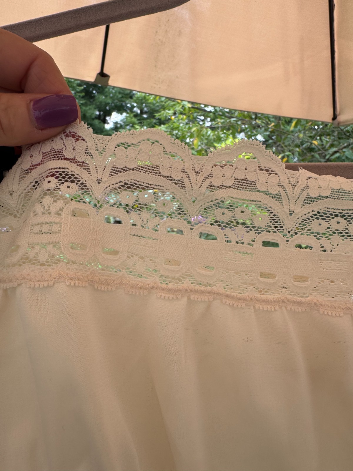 Vintage Olga Nylon Lace High Cut Panties Size 6