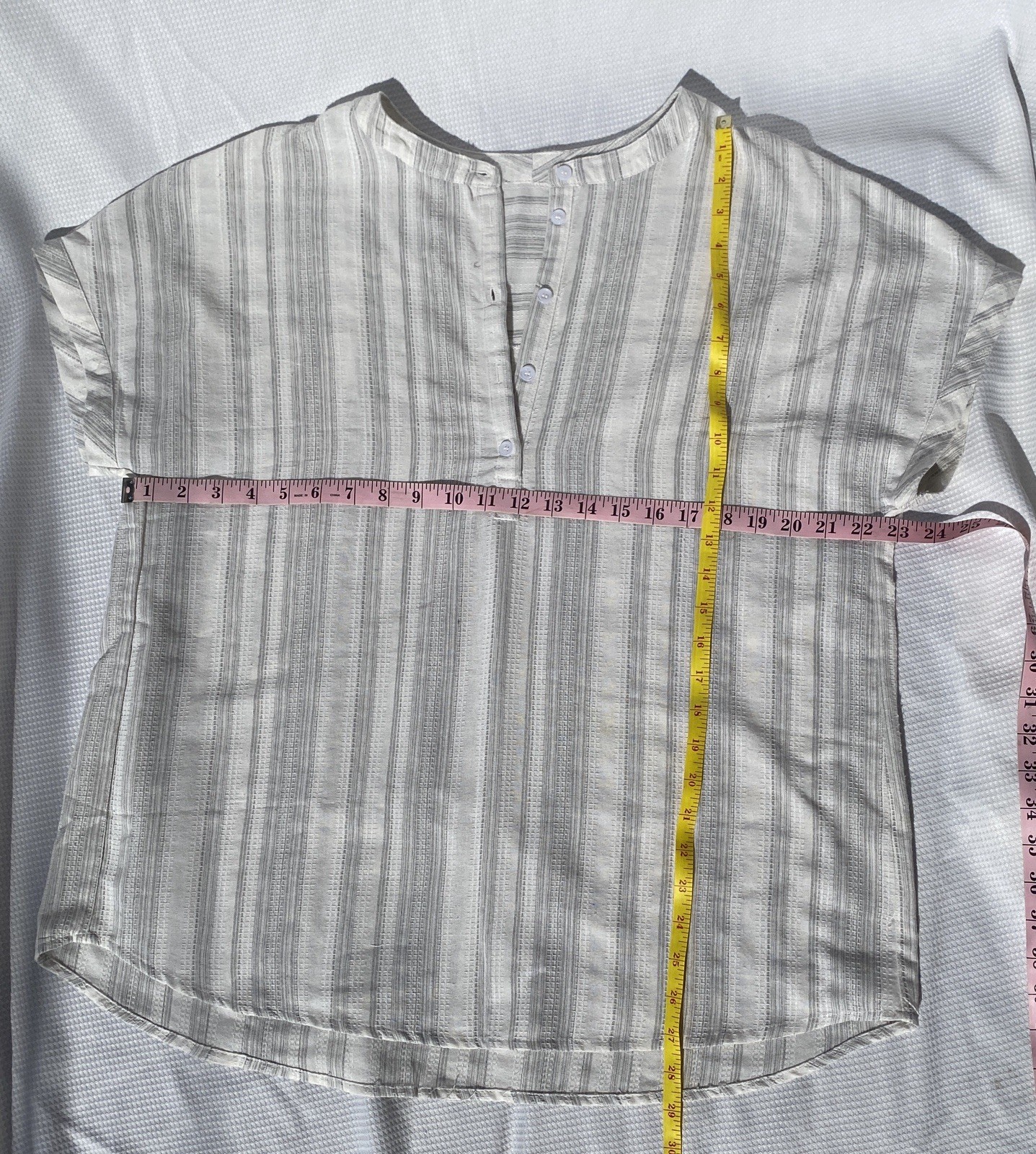 Cotton Blend Peasant Top XL Short Sleeve